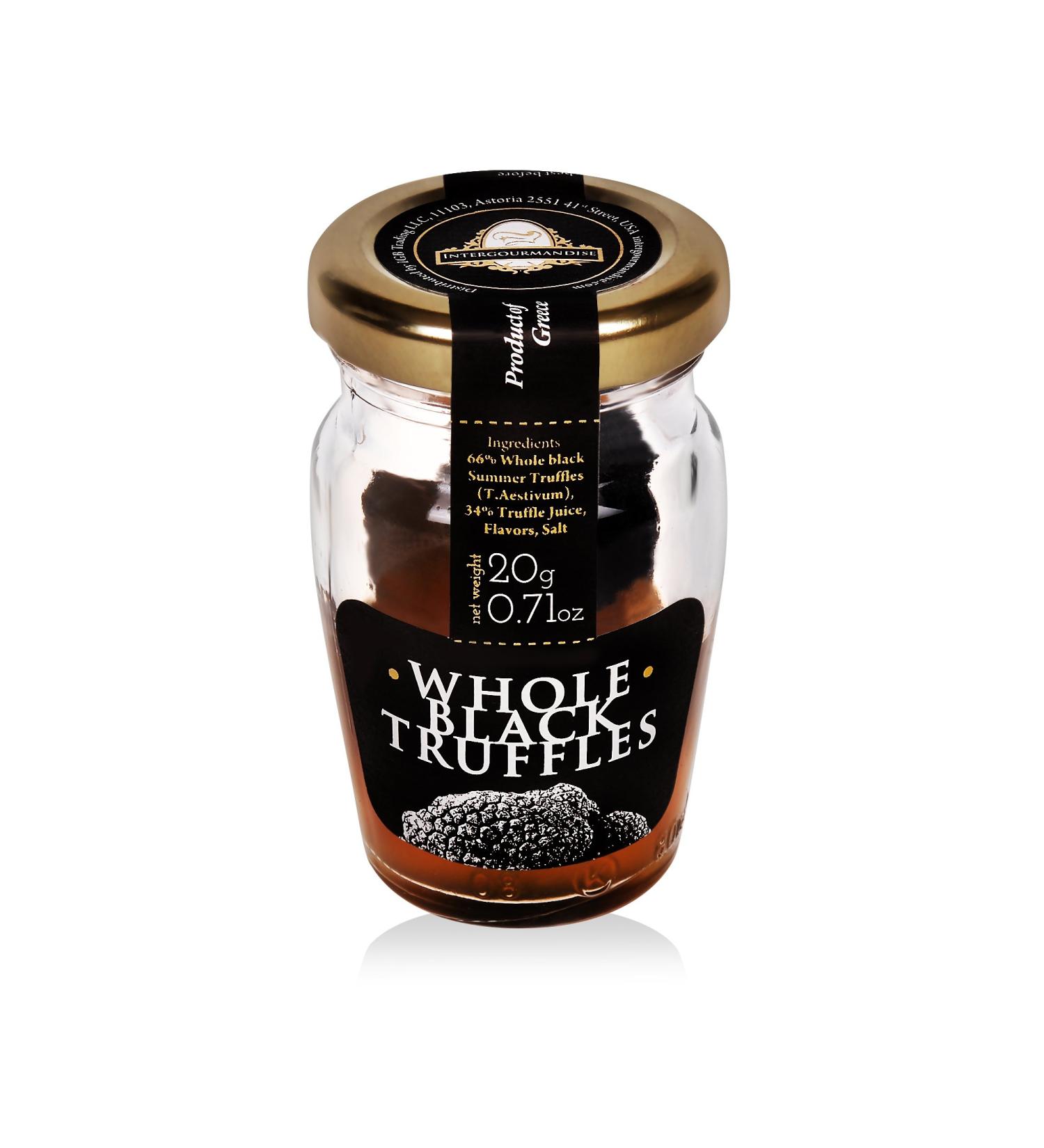 InterGourmandise Whole Black Summer Truffles 0.71 oz - Vegan, Vegetarian, Gluten-Free - Buy Online on GoSupps.com