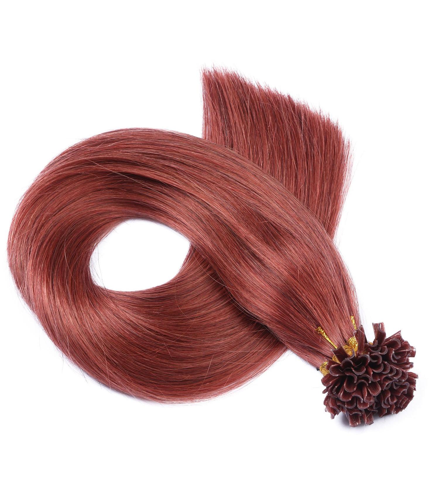Buy Keratin Bonding U-Tip Extensions - 40cm Red - 50 Strands - 100% Real Hair - High Quality by Novon - Buy Online on GoSupps.com