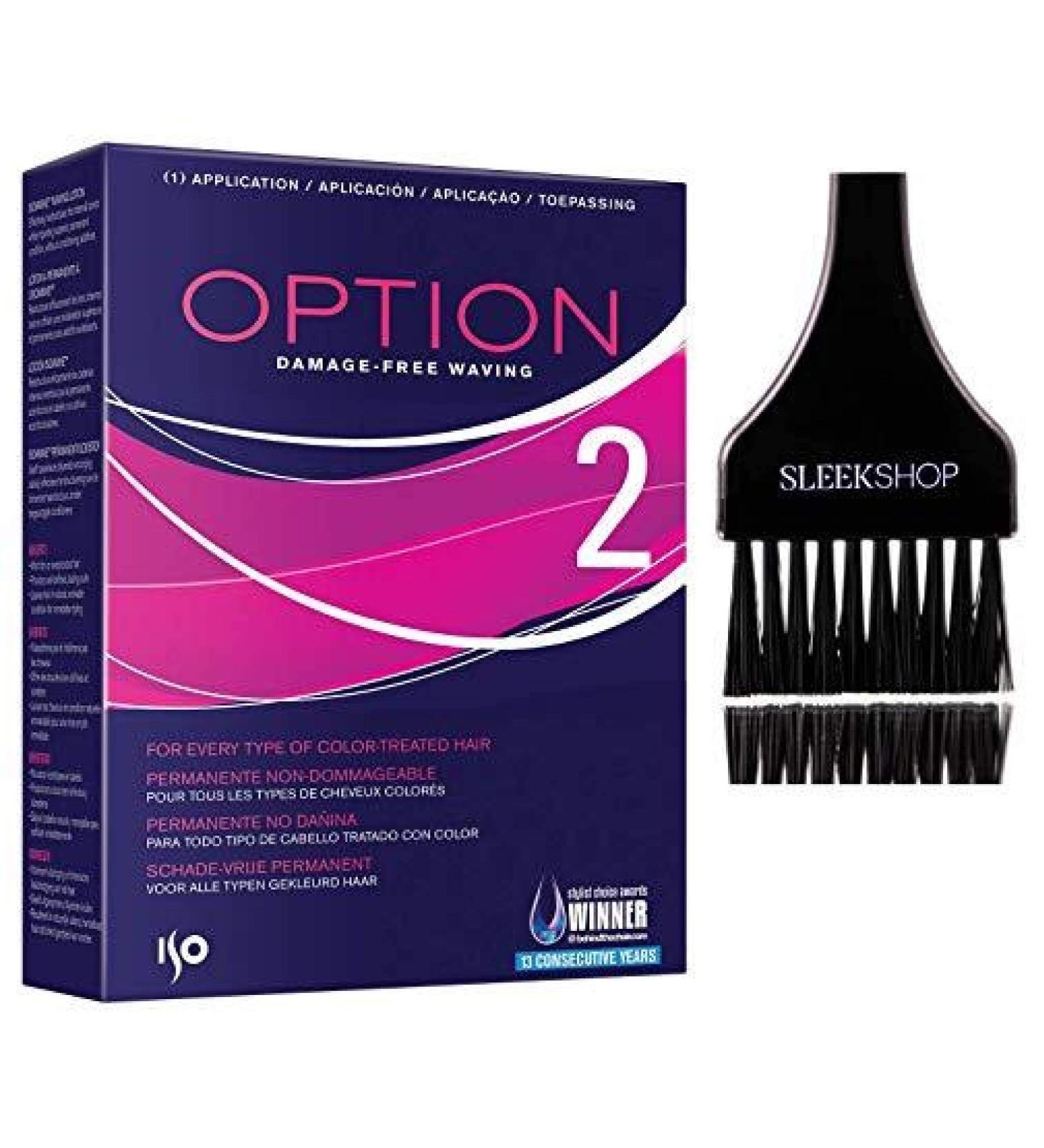 lSO OPTION Perm, Damage-Free Waving (with Sleekshop Tint Brush) Perming Hair Curls Coils (OPTION 2 - VERSION #2)