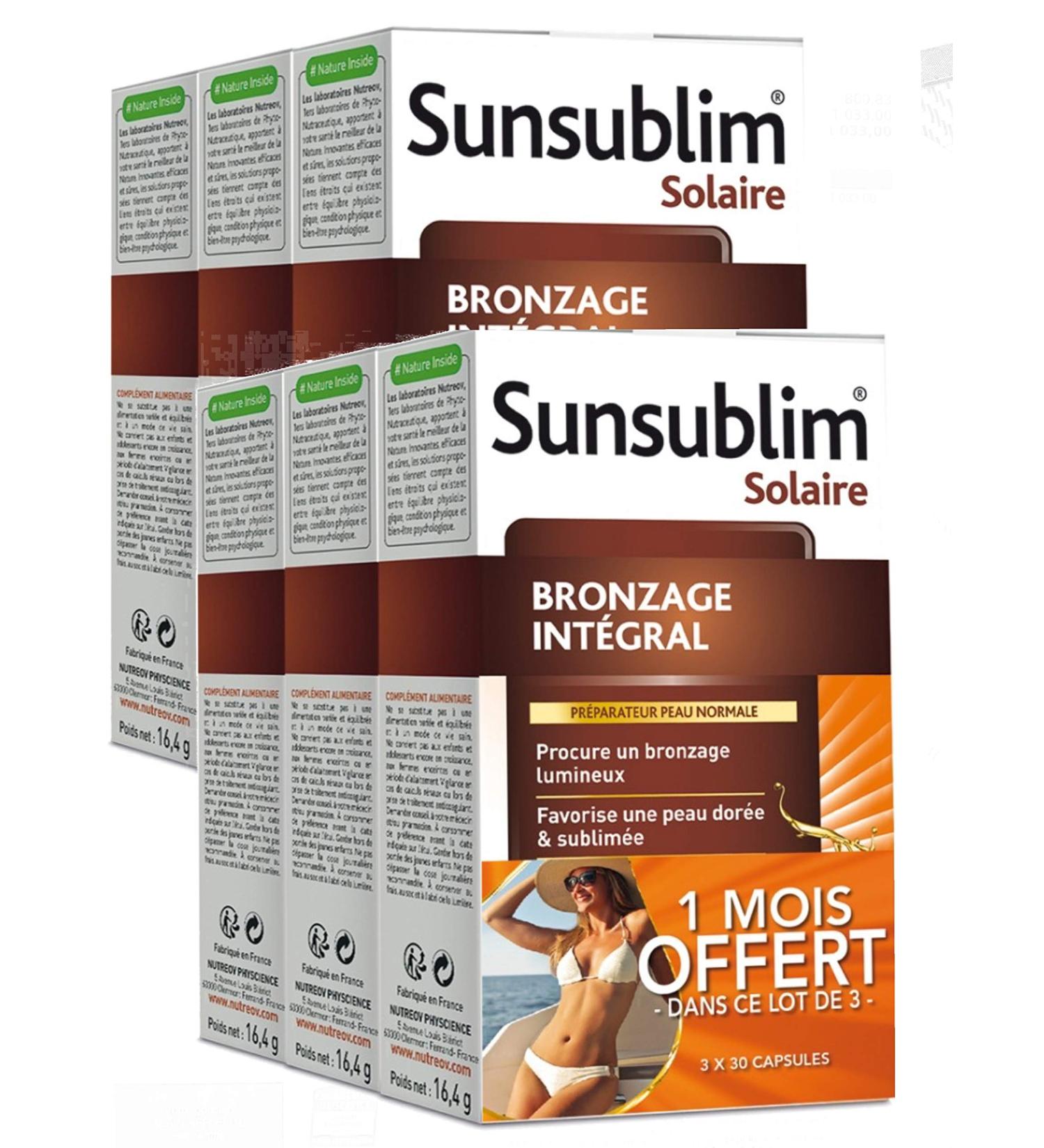 Nutreov Sunsublim Full Tan with Argan Oil - Pack of 6 x 30 Capsules - Buy Online on GoSupps.com