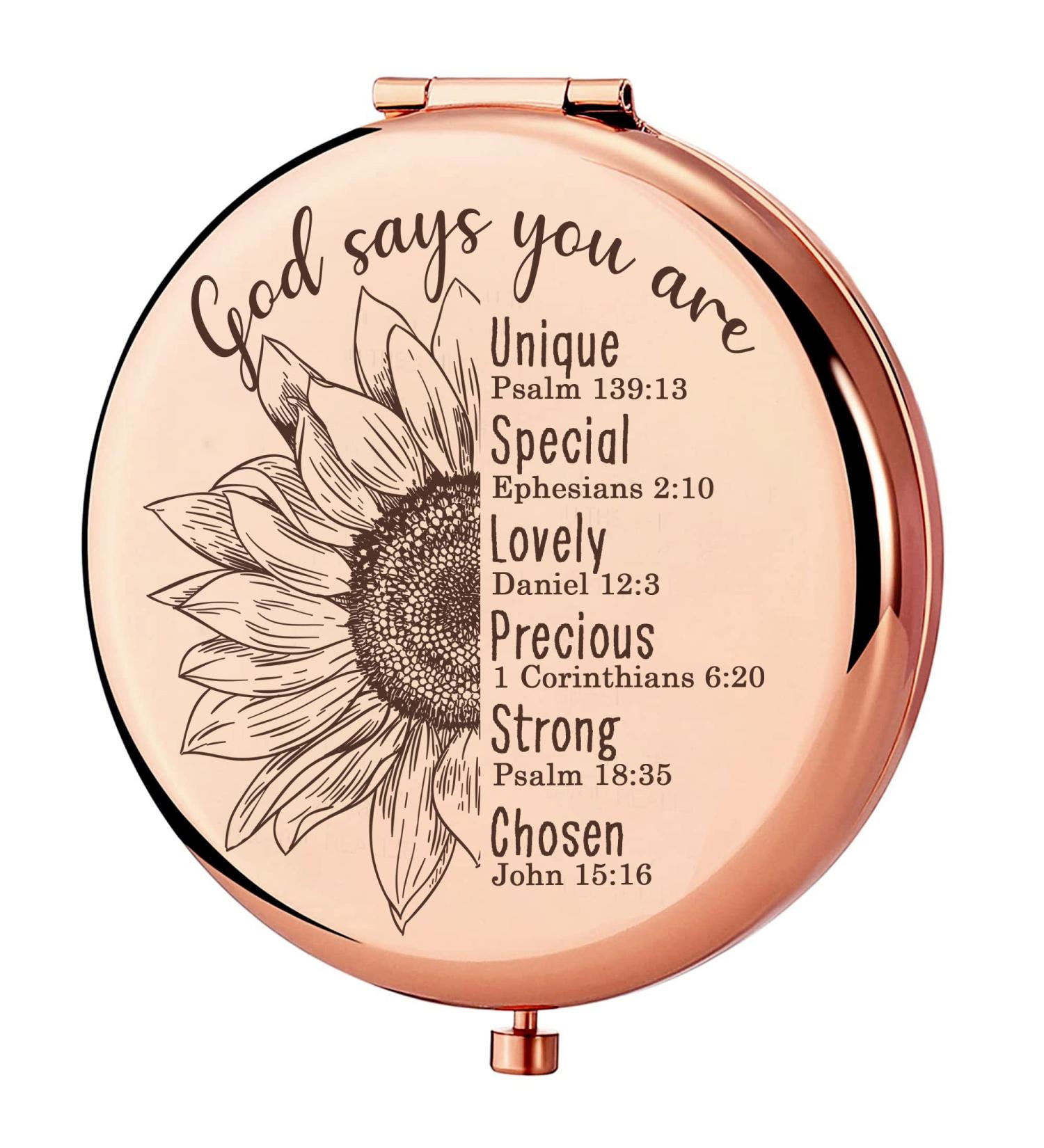LOGMOR Healing Gifts Compact Mirror for Women - Christian & Inspirational Mini Mirror for Appreciation, Birthday, and Religious Occasions - Buy Online on GoSupps.com