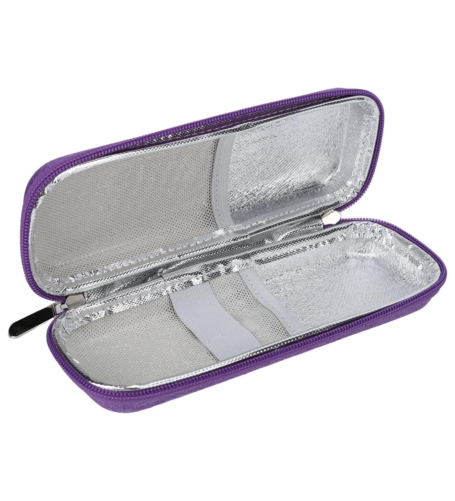Insulin Cooler Travel Case - Portable Diabetic Supply Organizer in Purple - Buy Online on GoSupps.com