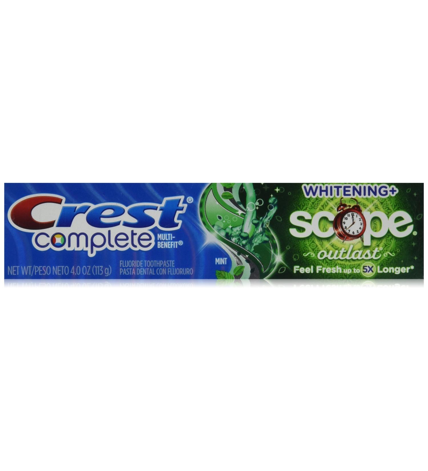 Buy CREST Whitening Plus Scope Outlast Mint Toothpaste 4 oz - Long Lasting Brightening for Fresh Breath | International Shipping Available - Buy Online on GoSupps.com