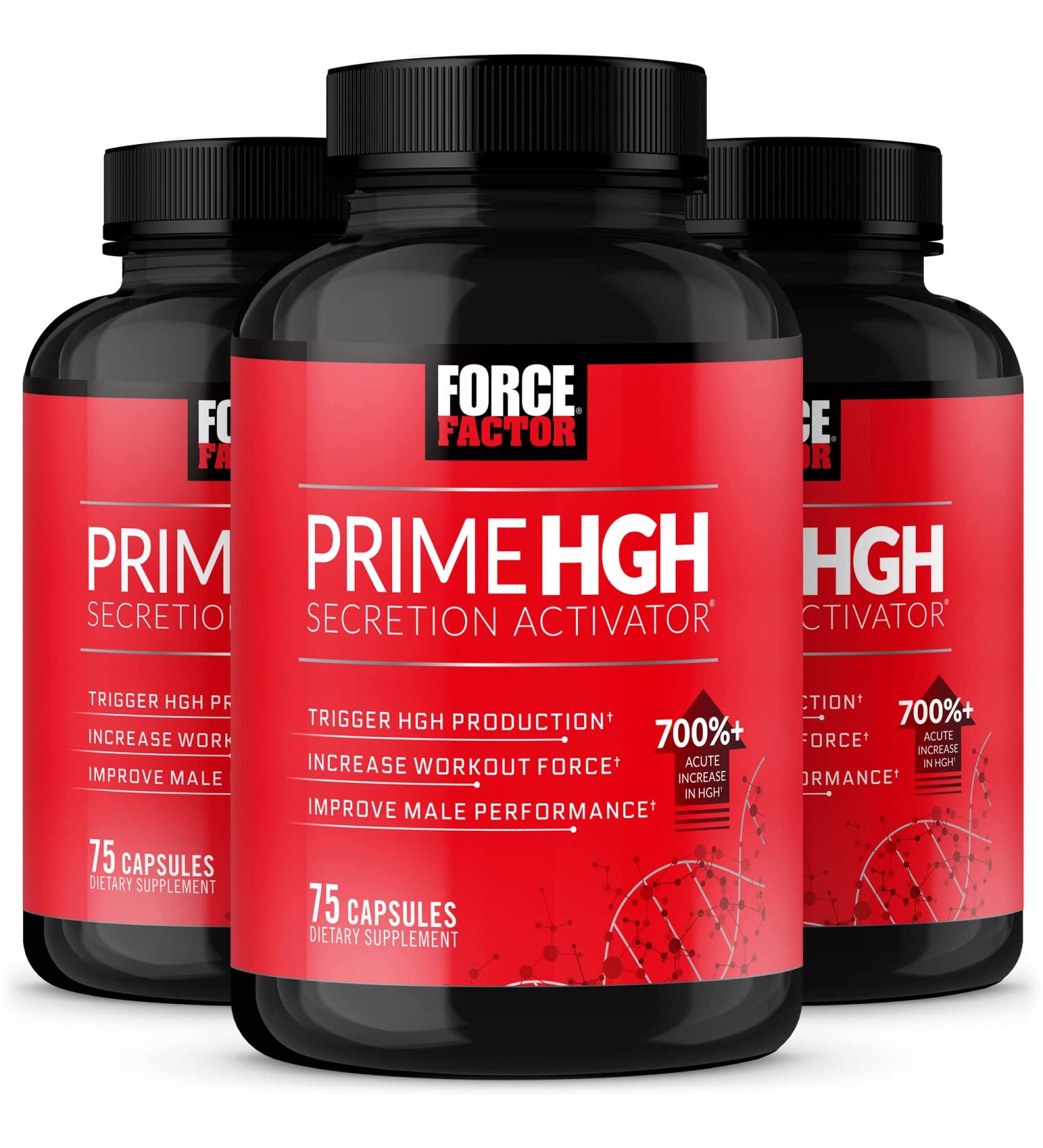 Prime HGH Secretion Activator 3-Pack HGH Supplement for Men with Clinically Studied AlphaSize to Help Trigger HGH Production Increase Workout Force & Improve Performance Force Factor 225 Count - Buy Online on GoSupps.com