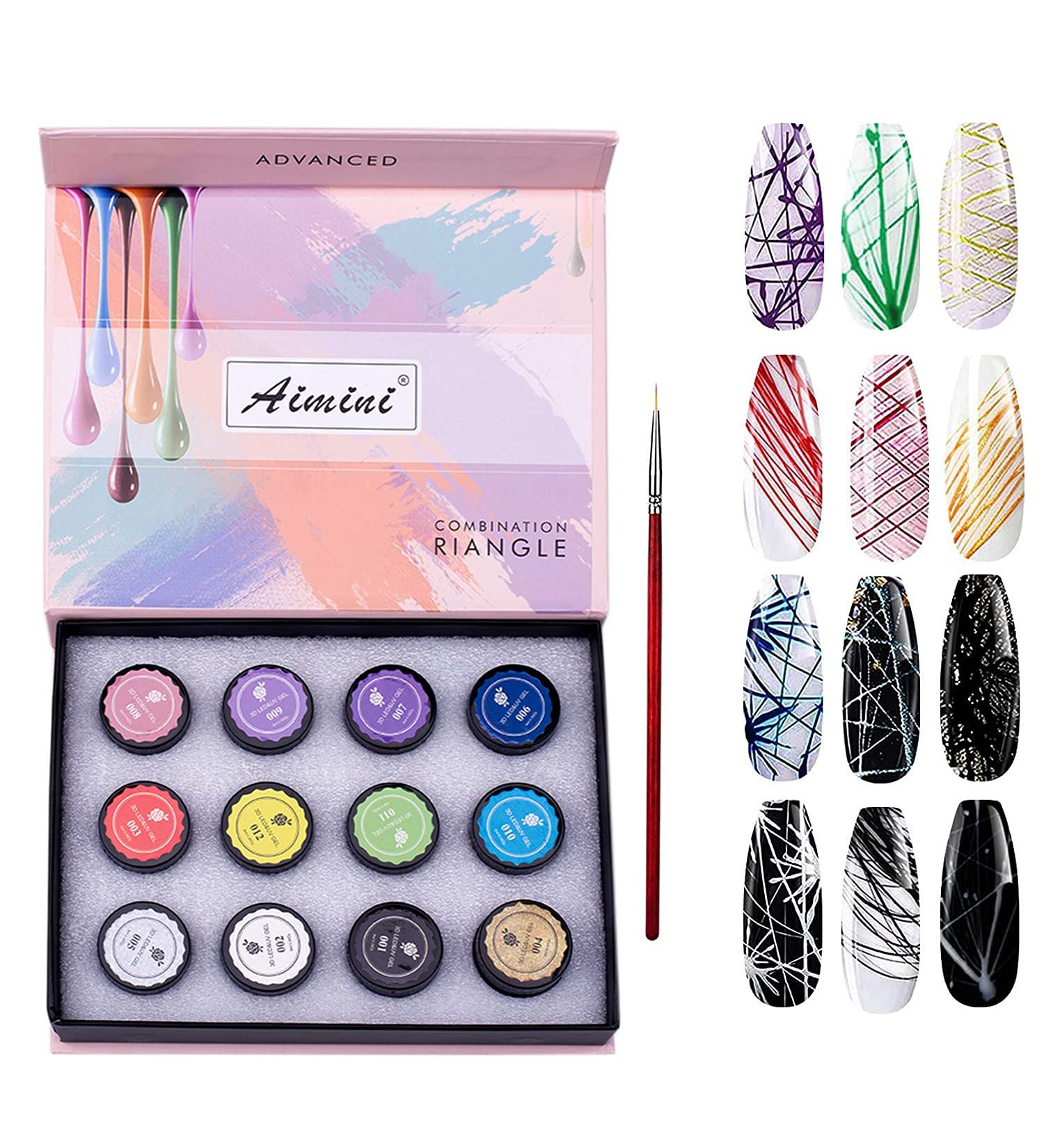 Coosa Spider Gel: 12 Colors Matrix Gel with Brush for Nail Art Wire Drawing - Line Pulling & Silk Drawing Decoration - Buy Online on GoSupps.com