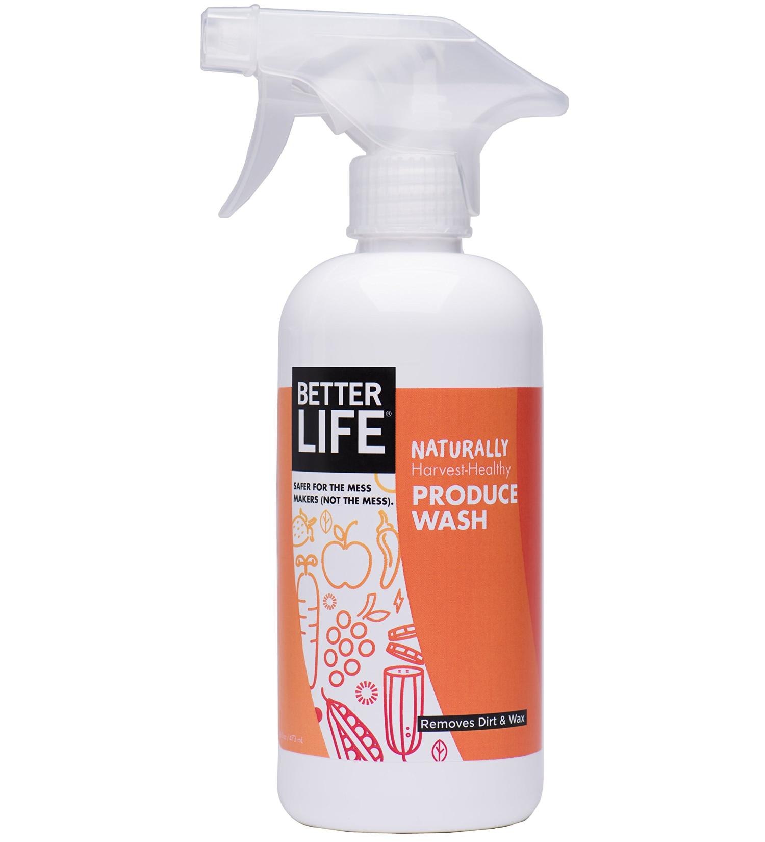 Better Life Natural Fruit & Vegetable Wash, 16 oz â€“ Safe & Effective Cleaning Solution - Buy Online on GoSupps.com