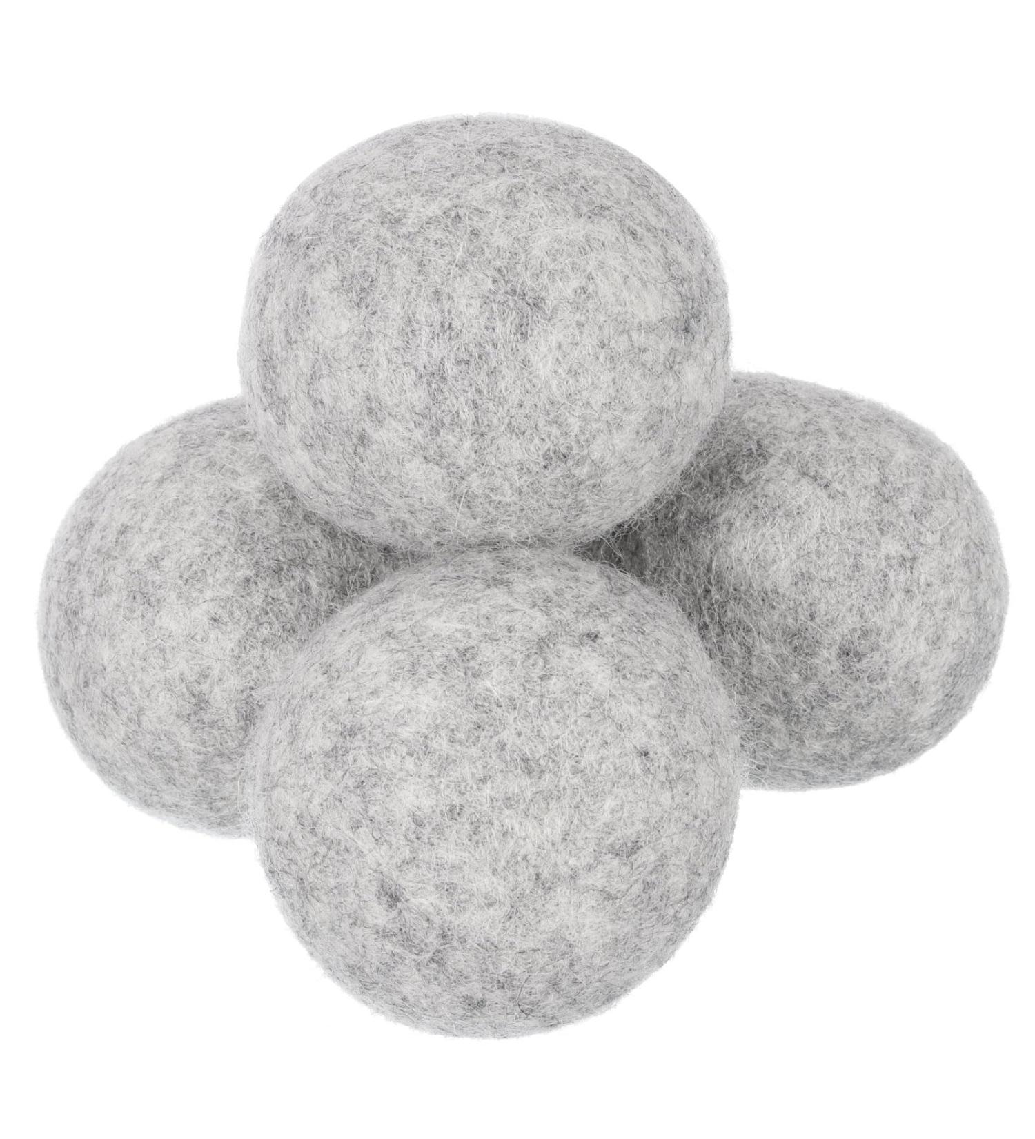 sourcing map 4 Pcs Wool Dryer Balls 2.4 Inches Wool Laundry Dryer Balls for Reducing Clothing Static and Wrinkles Light Grey 2.4" Light Grey - Buy Online on GoSupps.com