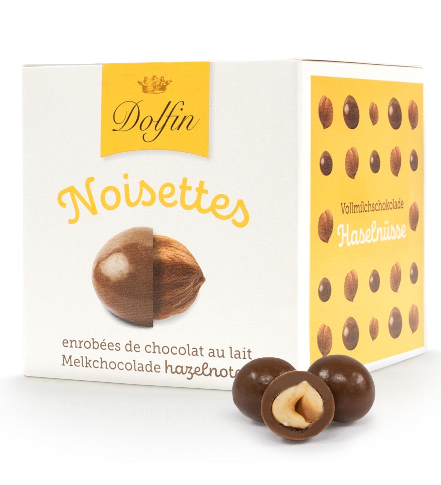 Dolfin Whole Milk Hazelnuts - Premium Belgian Chocolate Balls - Gourmet Sweet Treats & Gifts - 115g - Buy Online on GoSupps.com