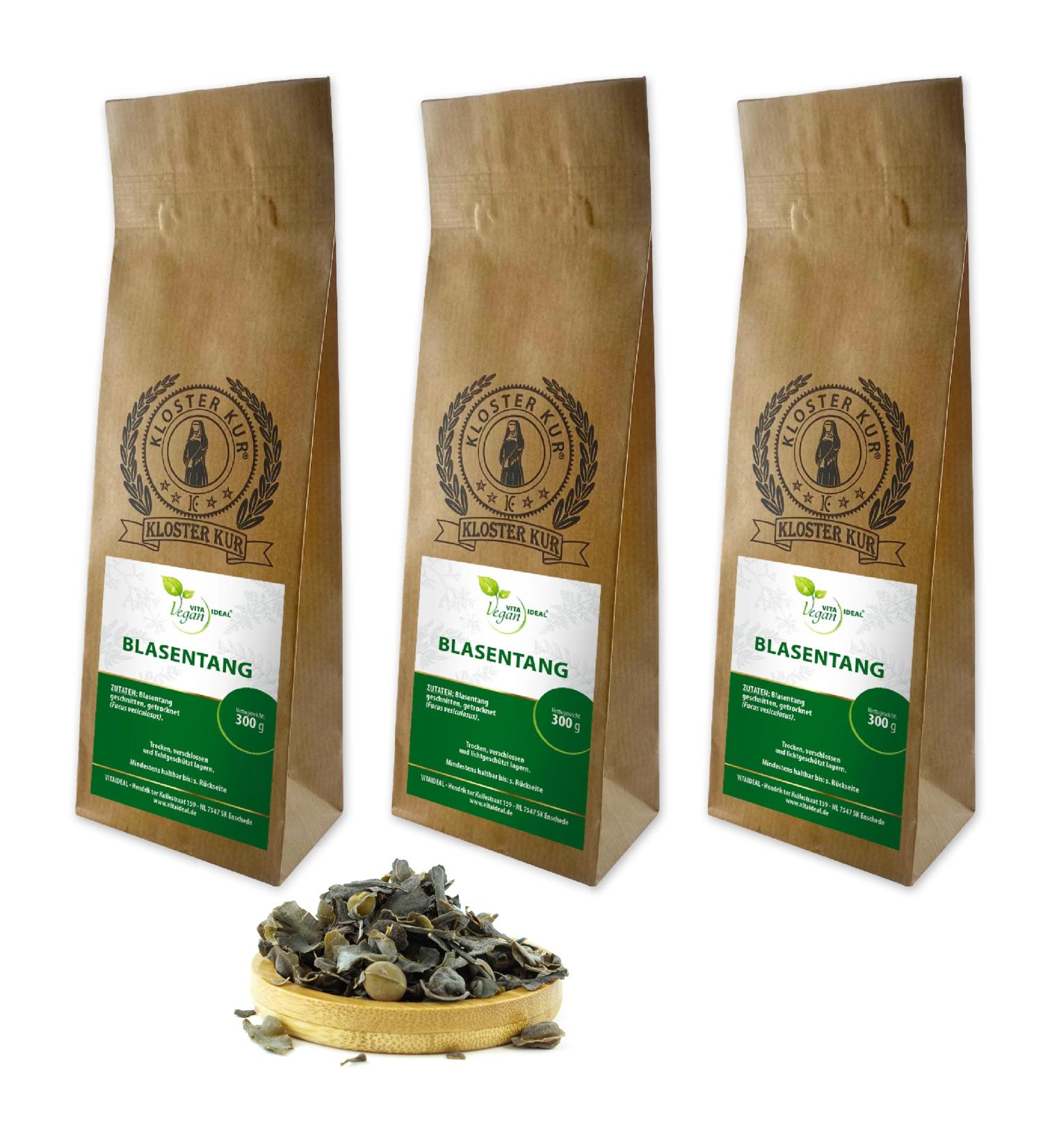 Vita Ideal Vegan Bladdertang 3x300g - Pure Fucus Vesiculosus Herbal Tea & Infusion - Additive-Free Tang Herbs for Optimal Health - Buy Online on GoSupps.com