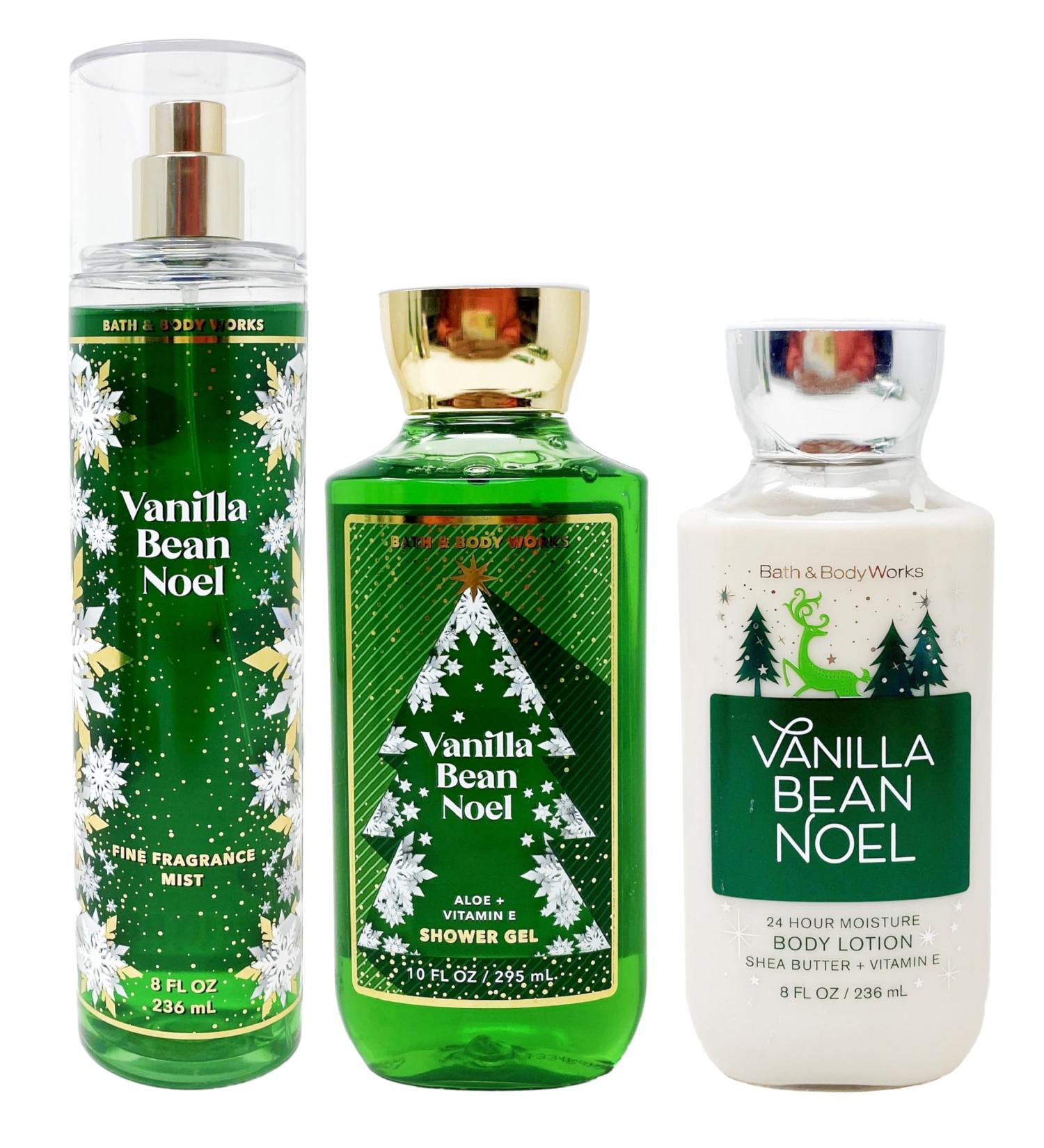 Bath and Body Works Vanilla Bean Noel Shower Gel Body Lotion & Fine Fragrance Mist Gift Set 2018 - Shop Now for Best Holiday Deals - Buy Online on GoSupps.com