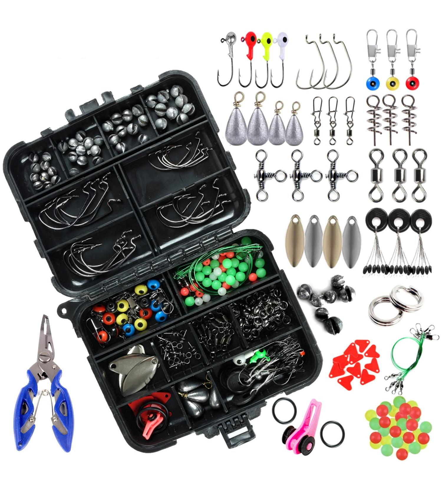 LIXADA 188-Part Fishing Accessory Set | Tackle Box Pliers Jig Hooks & More | 273 & 343 Accessories | International Shipping Available - Buy Online on GoSupps.com