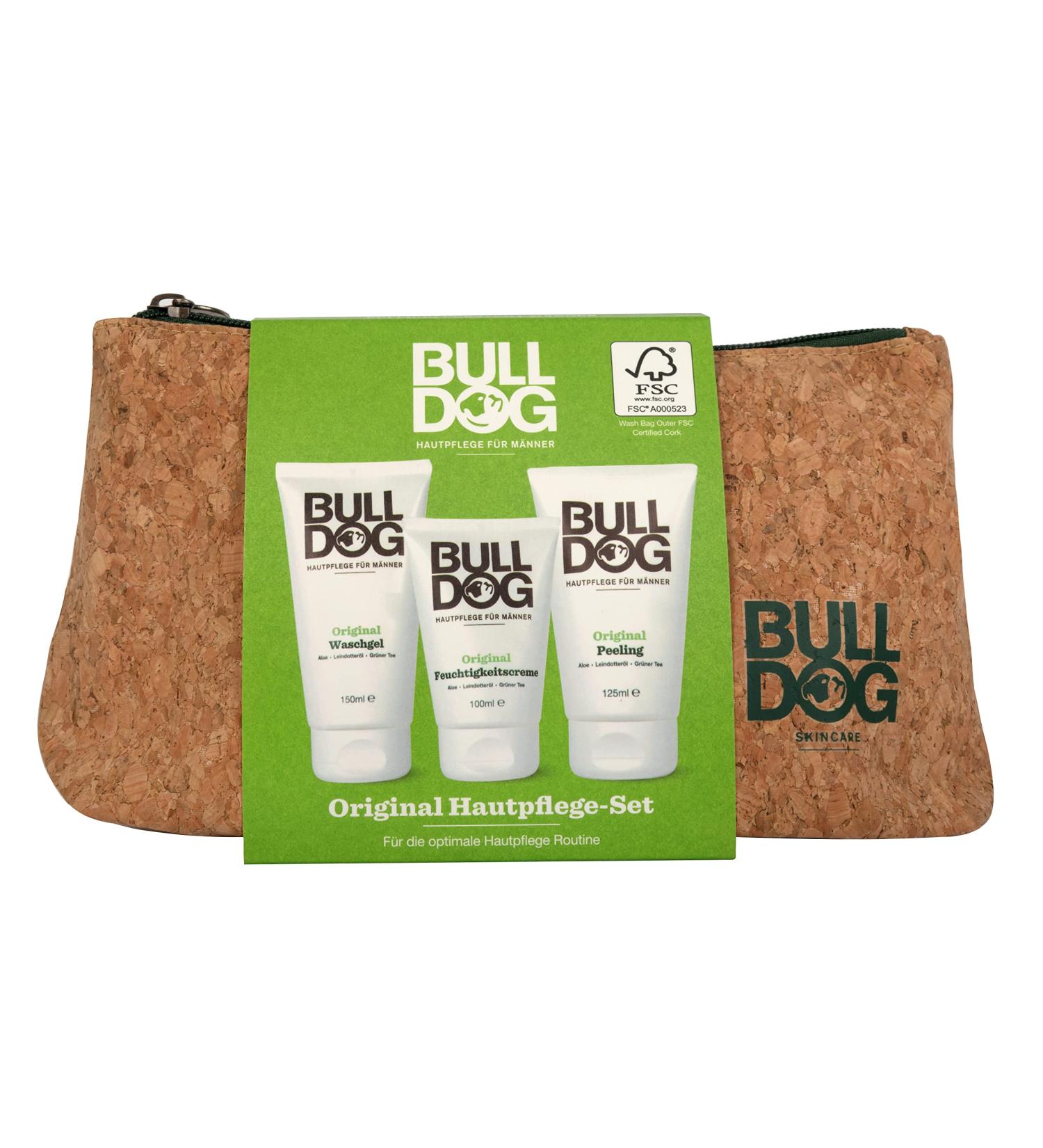 BULLDOG - Skin Care for Men Skin Care Gift Set Moisturising Cream + Wash Gel + Peeing + Toiletry Bag - Buy Online on GoSupps.com