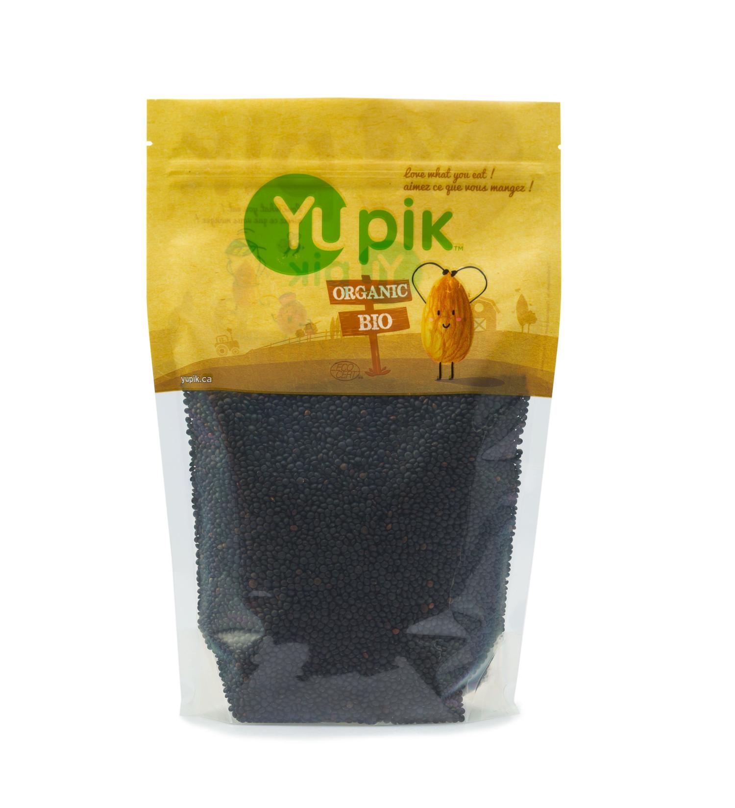 Yupik Organic Black Beluga Lentils 1kg 6 Count Non-GMO Vegan Gluten-Free Kosher Raw Sugar-Free - Rich in Protein Fiber & Iron Perfect for Soups & Salads 1 kg (Pack of 6) - Buy Online on GoSupps.com
