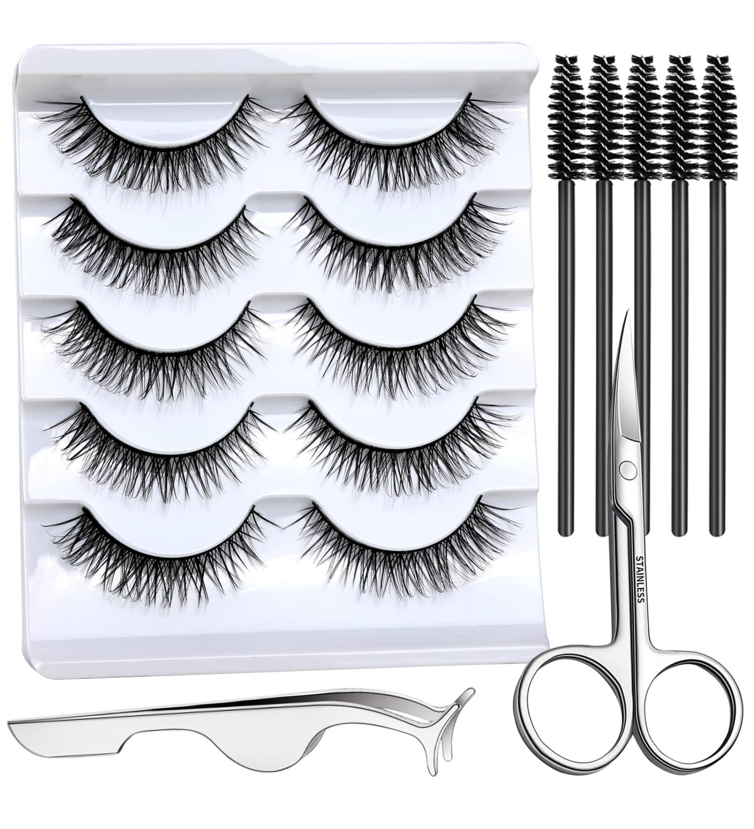Teenitor Natural Look Wispy Mink False Eyelashes Pack with Applicator - Buy Online on GoSupps.com