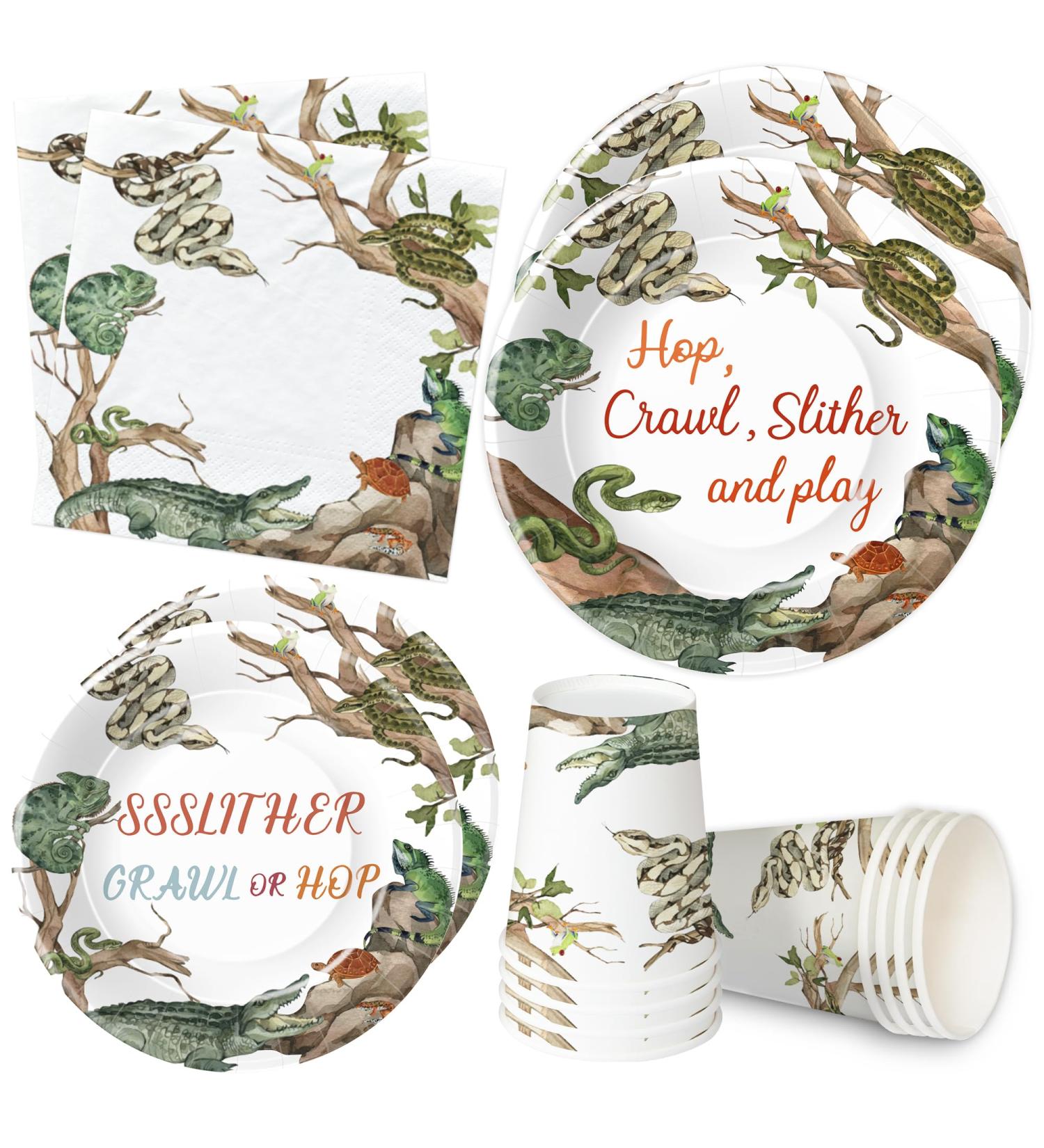 HIPVVILD Reptile Lizard Snake Party Plate And Napkins Set - Buy Online on GoSupps.com