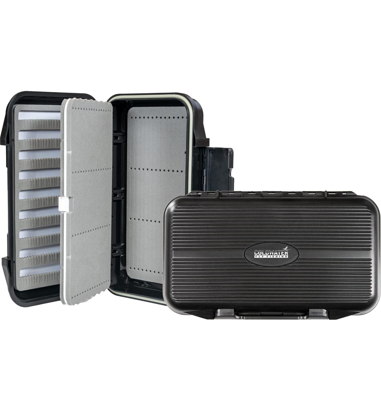 Coldwater Fly Fishing Double Sided Dropper Rig Box - Large Watertight Ice Fishing Case for Hundreds of Flies - Buy Online on GoSupps.com