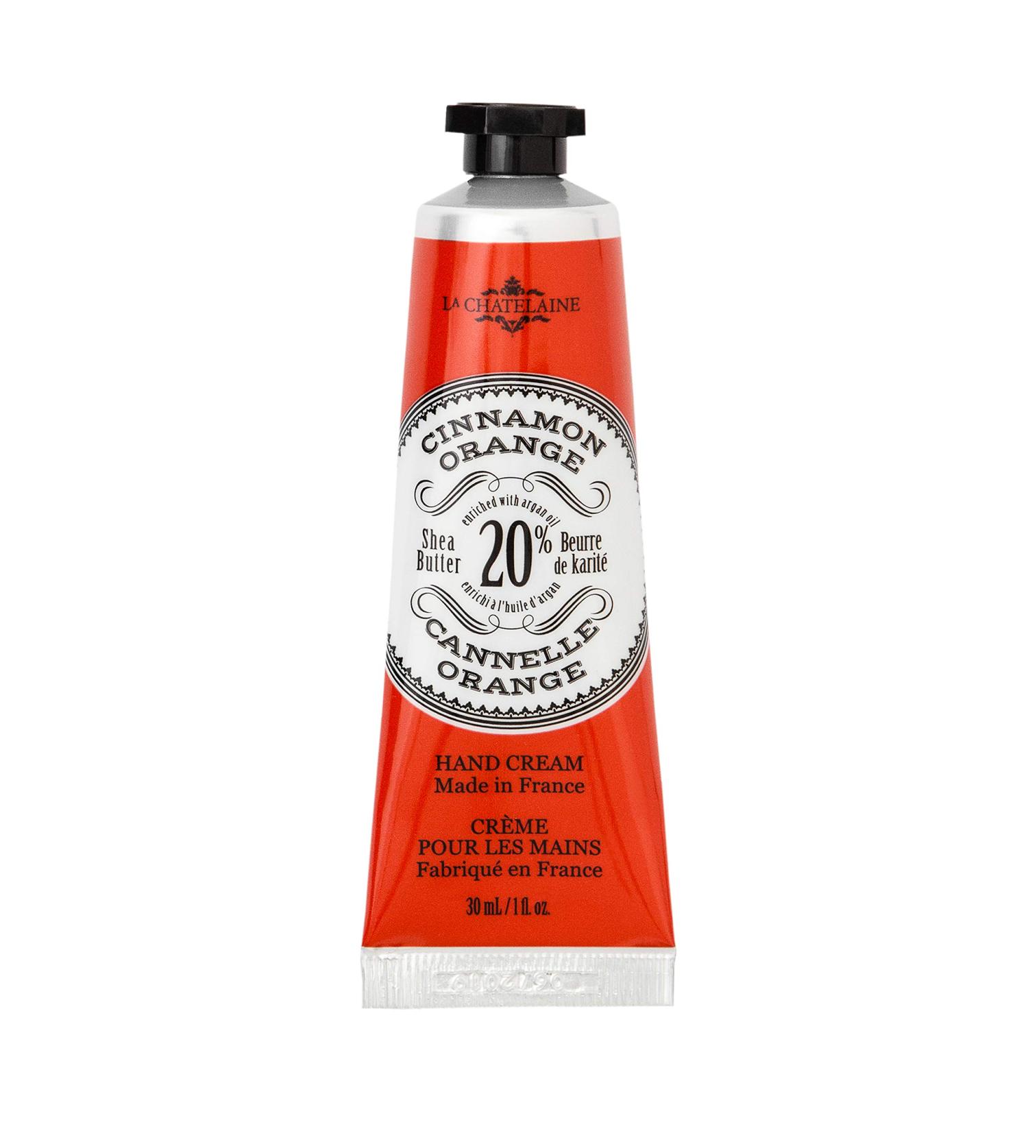 La Chatelaine 20% Shea Butter Hand Cream Cinnamon Orange 1 oz - Organic Argan Oil, Moisturizing, Nourishing - Made in France, Paraben Free - Buy Online on GoSupps.com