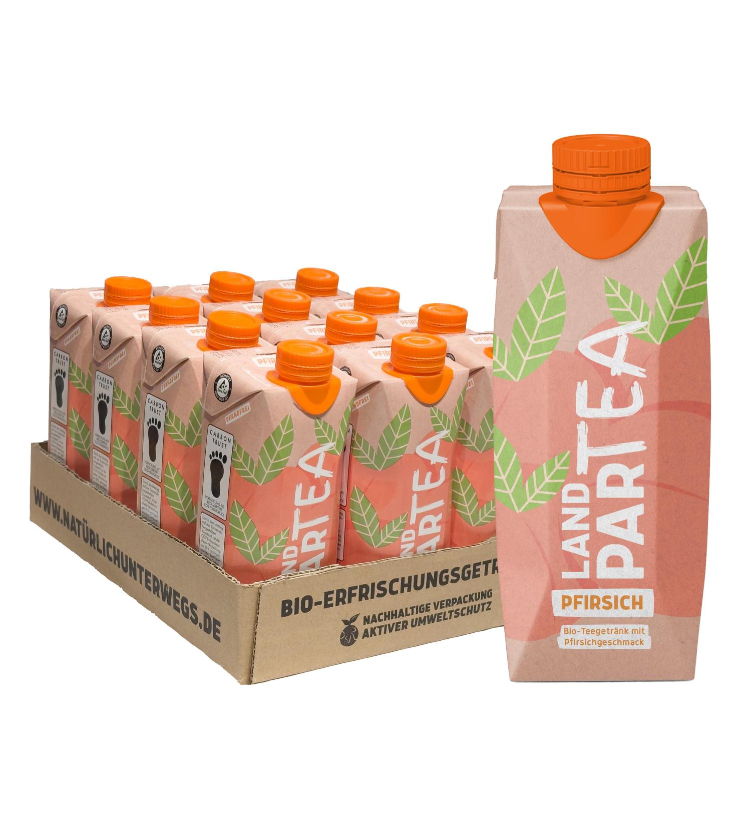 Buy Landartea Peach Bio Tea | Landpark | 1.2 x 0.5L Tetra Pak | No Carbon Dioxide | Refreshing Peach Iced Tea | Eco-Friendly Packaging | International Shipping Available - Buy Online on GoSupps.com