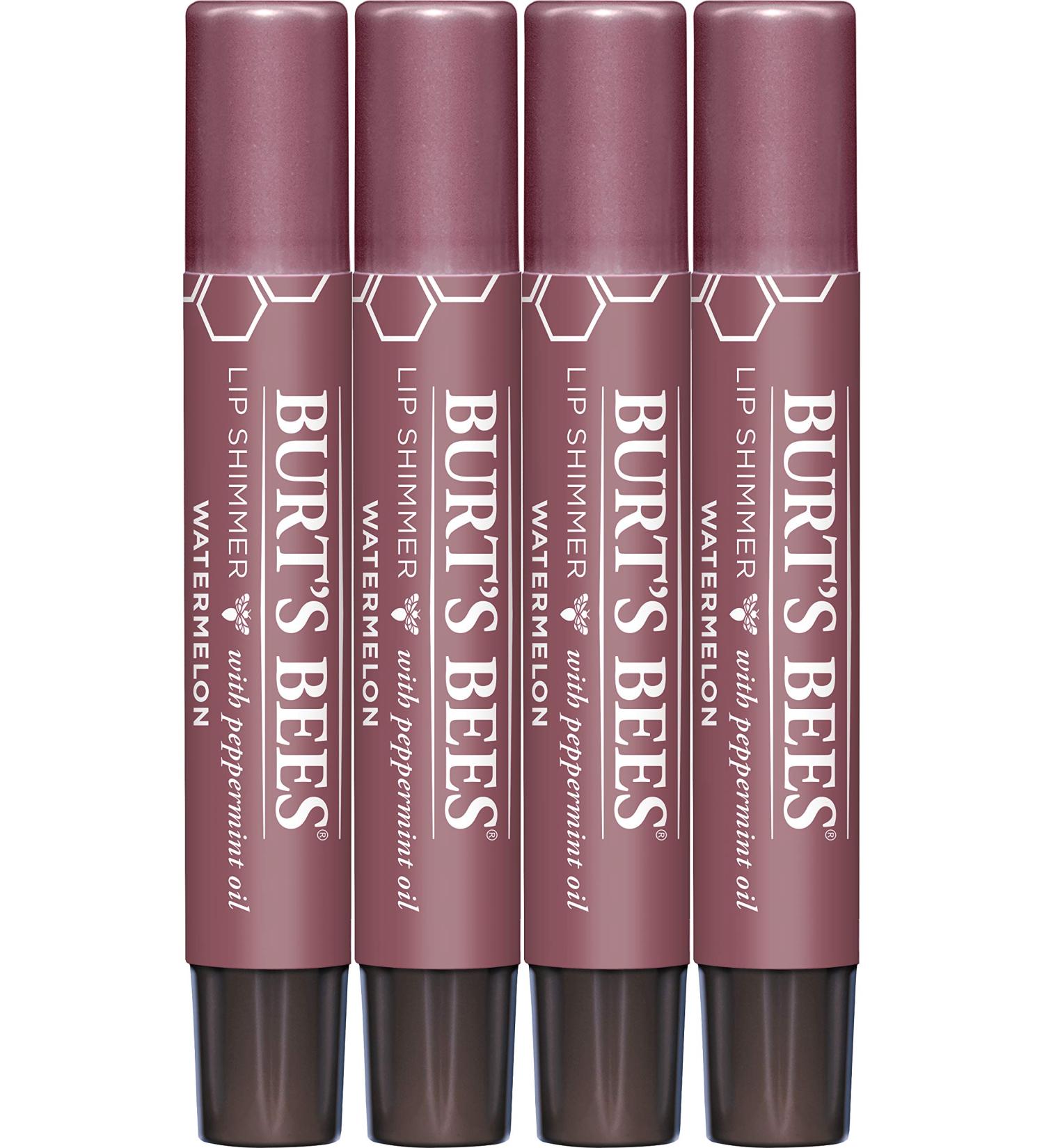 Burt's Bees Natural Lip Shimmer - Watermelon - 4 Pack - Hydrating & Moisturizing - Buy Online on GoSupps.com