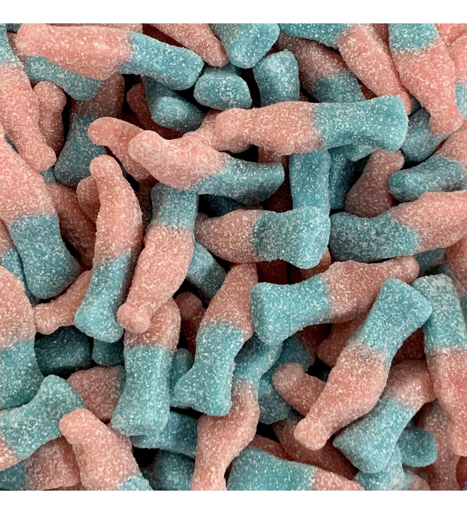 Vegan Fizzy Bubblegum Bottles Victorian Gift Jar by The Gourmet Sweet Company