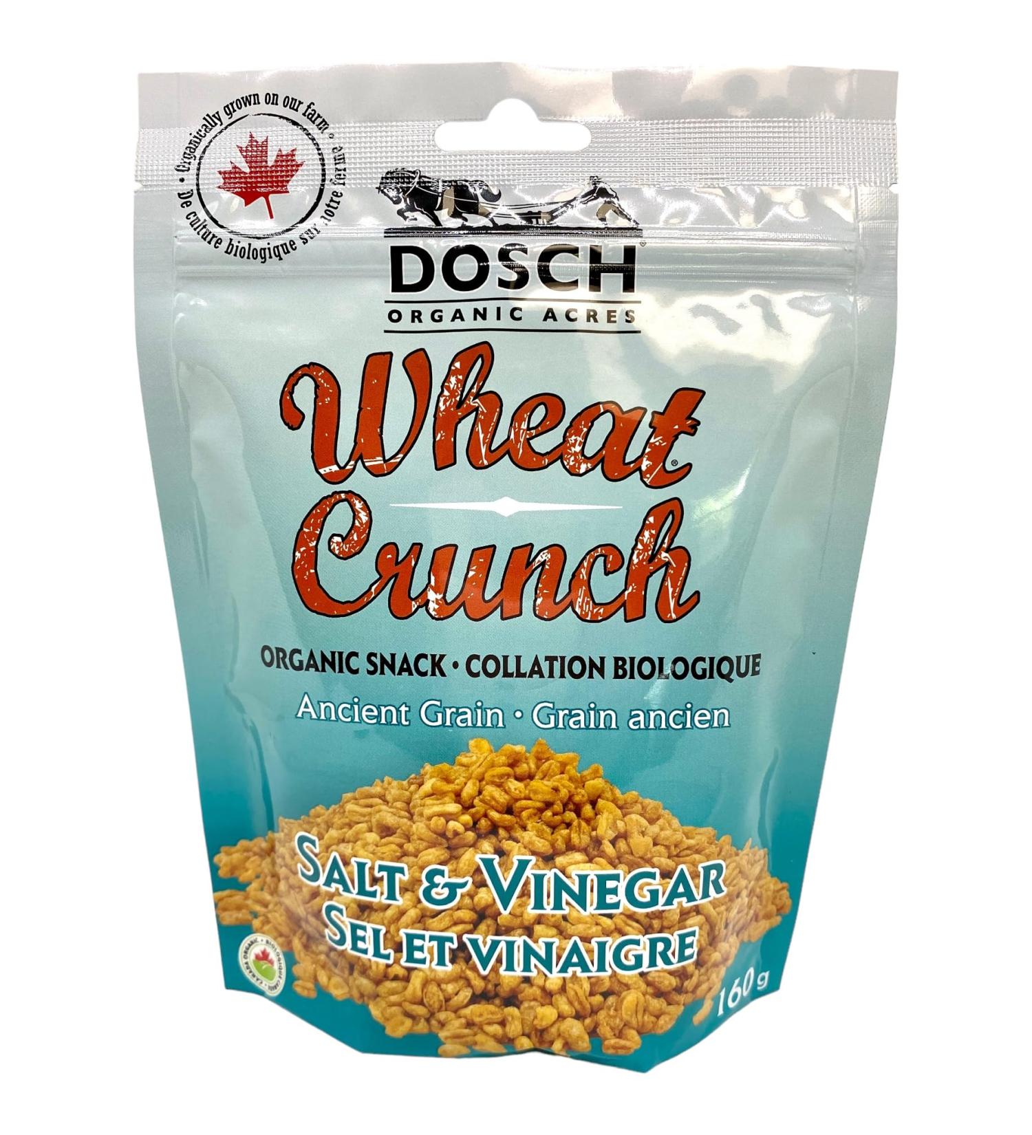 Wheat Crunch (Salt & Vinegar Organic Vegan Nut Free Snack 160g Pkg 12) Salt & Vinegar 1 count (Pack of 1) - Buy Online on GoSupps.com