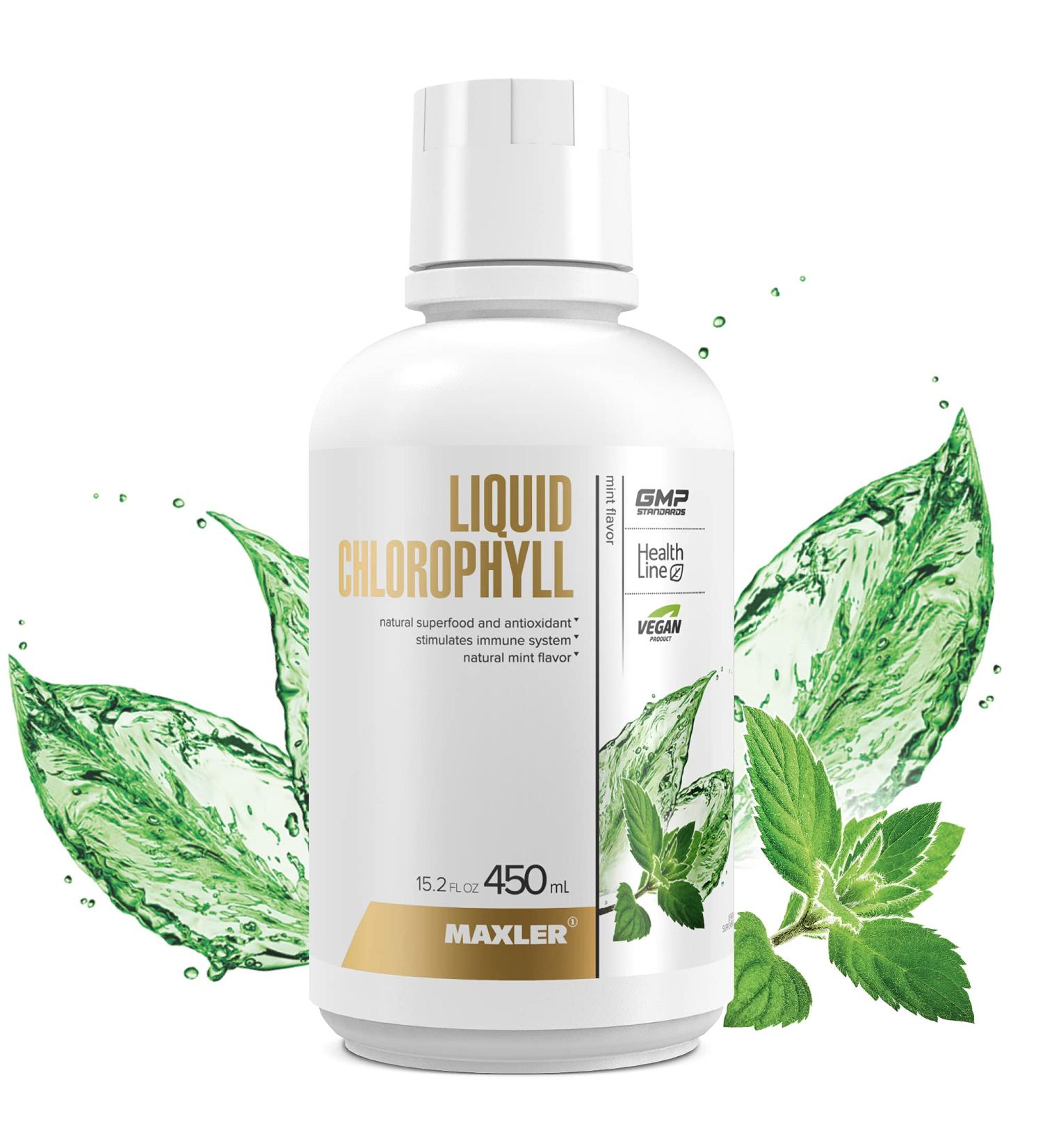 Maxler Chlorophyll Liquid Mint Flavor - Internal Deodorant for Body Odor & Bad Breath - 15.2 fl oz - Buy Online on GoSupps.com