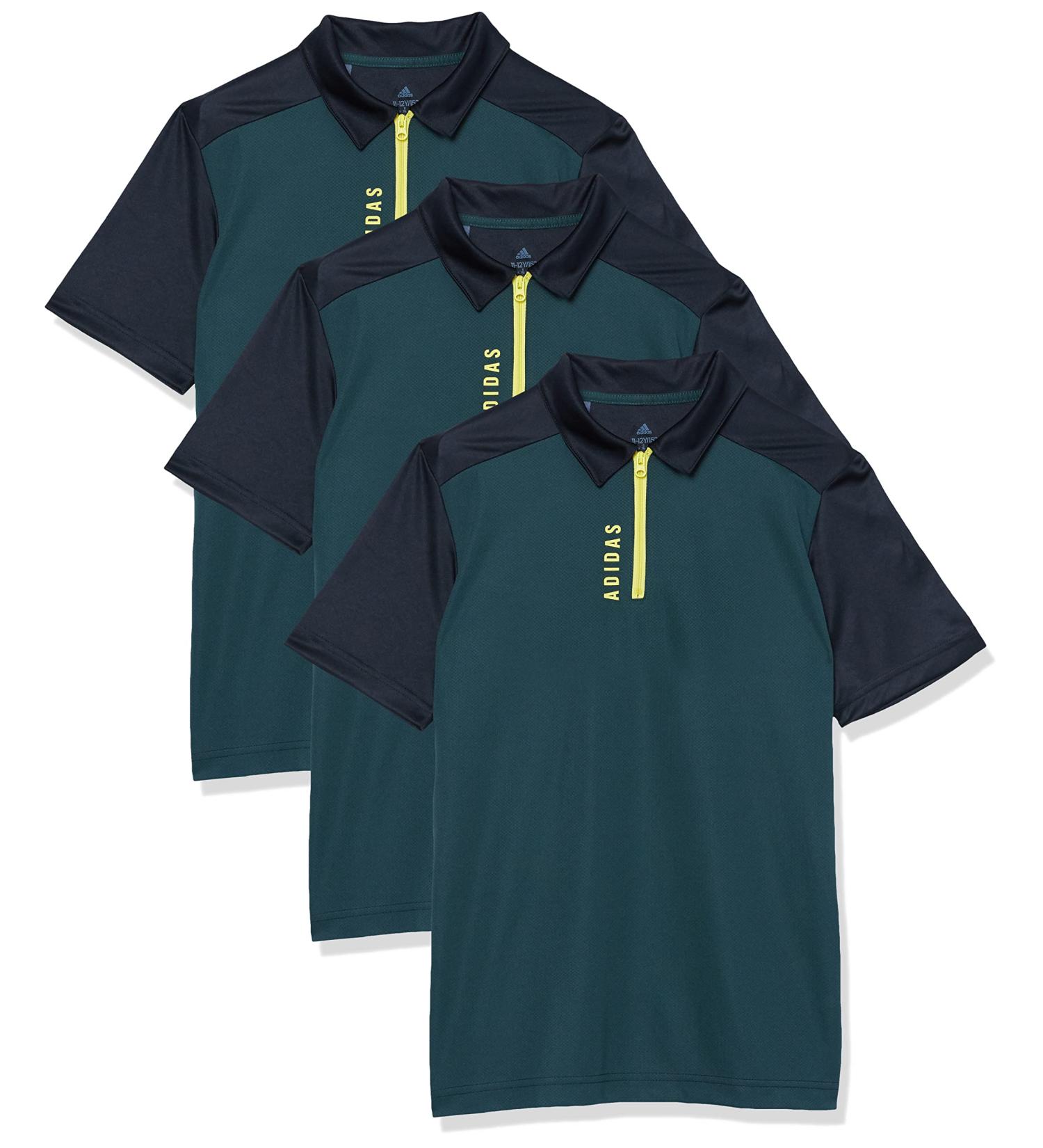 adidas Boys' Shadow Green X-Large B Zip Polo - Shop Now - Buy Online on GoSupps.com
