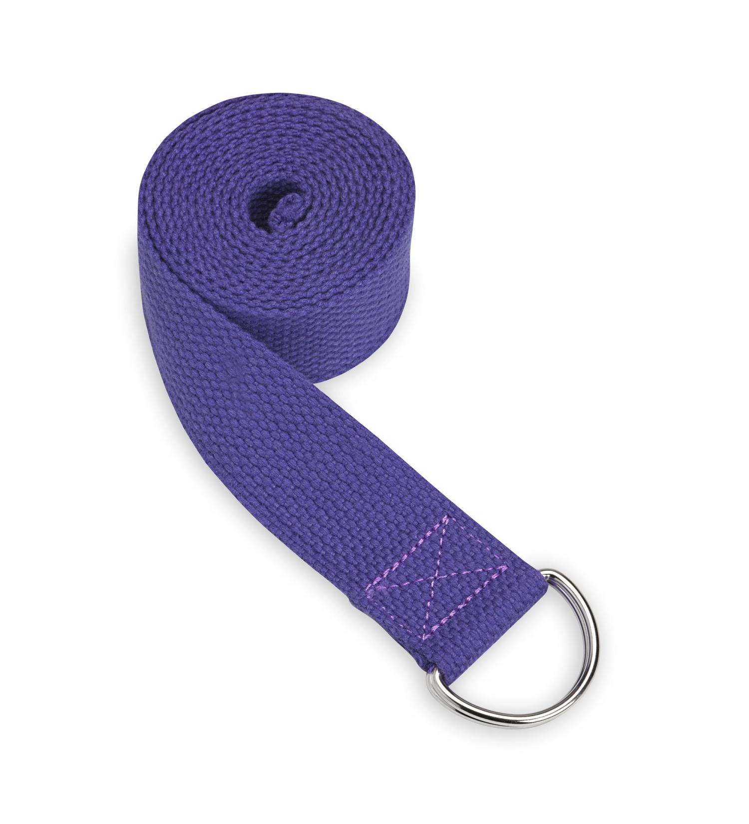 Gaiam Yoga Strap - Premium Athletic Stretch Band with Adjustable D-Ring Buckle | 6ft Purple | For Yoga, Pilates, Physical Therapy & Gym Workouts - Buy Online on GoSupps.com