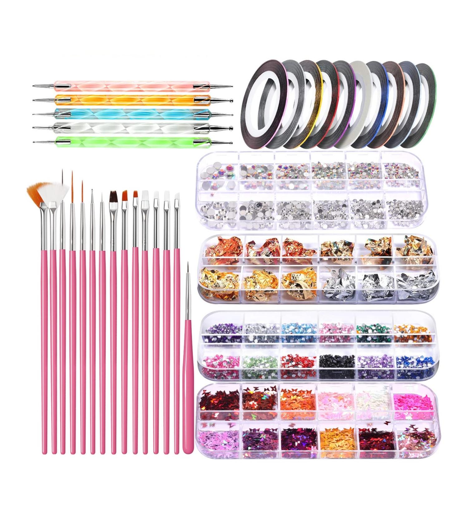 Shop Nail Art for Women | Easy DIY Sequin Nail Pencil & Glitter Liner Set - Buy Online on GoSupps.com