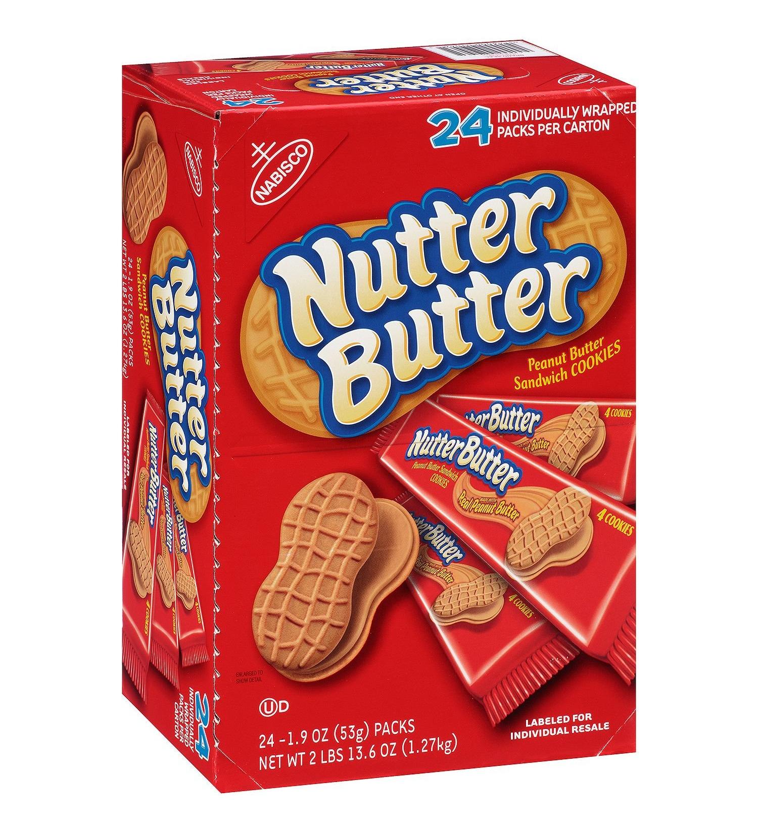 Nabisco Nutter Butter Cookies - 1.9 Oz. - 24 Pks. - SCS