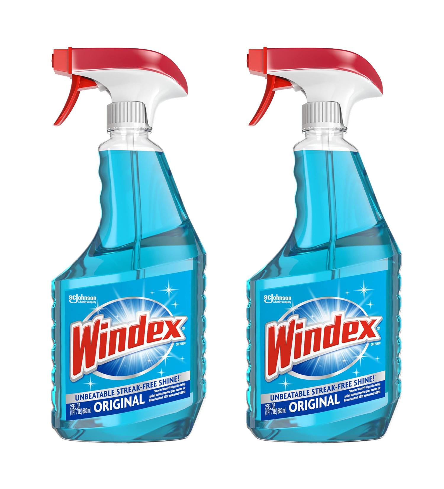 Windex Glass Cleaner Spray Bottle, 100% Recovered Coastal Plastic, Original Blue, 23 fl oz - Pack of 2 - Buy Online on GoSupps.com
