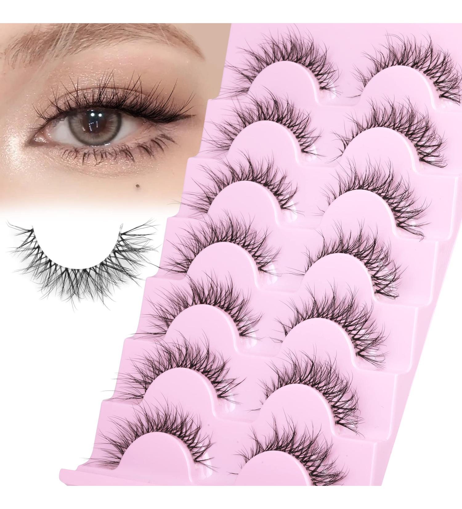 3D Wispy False Eyelashes - Natural Look, Soft Curly Lash Strips - Pack of 7 Pairs - Buy Online on GoSupps.com