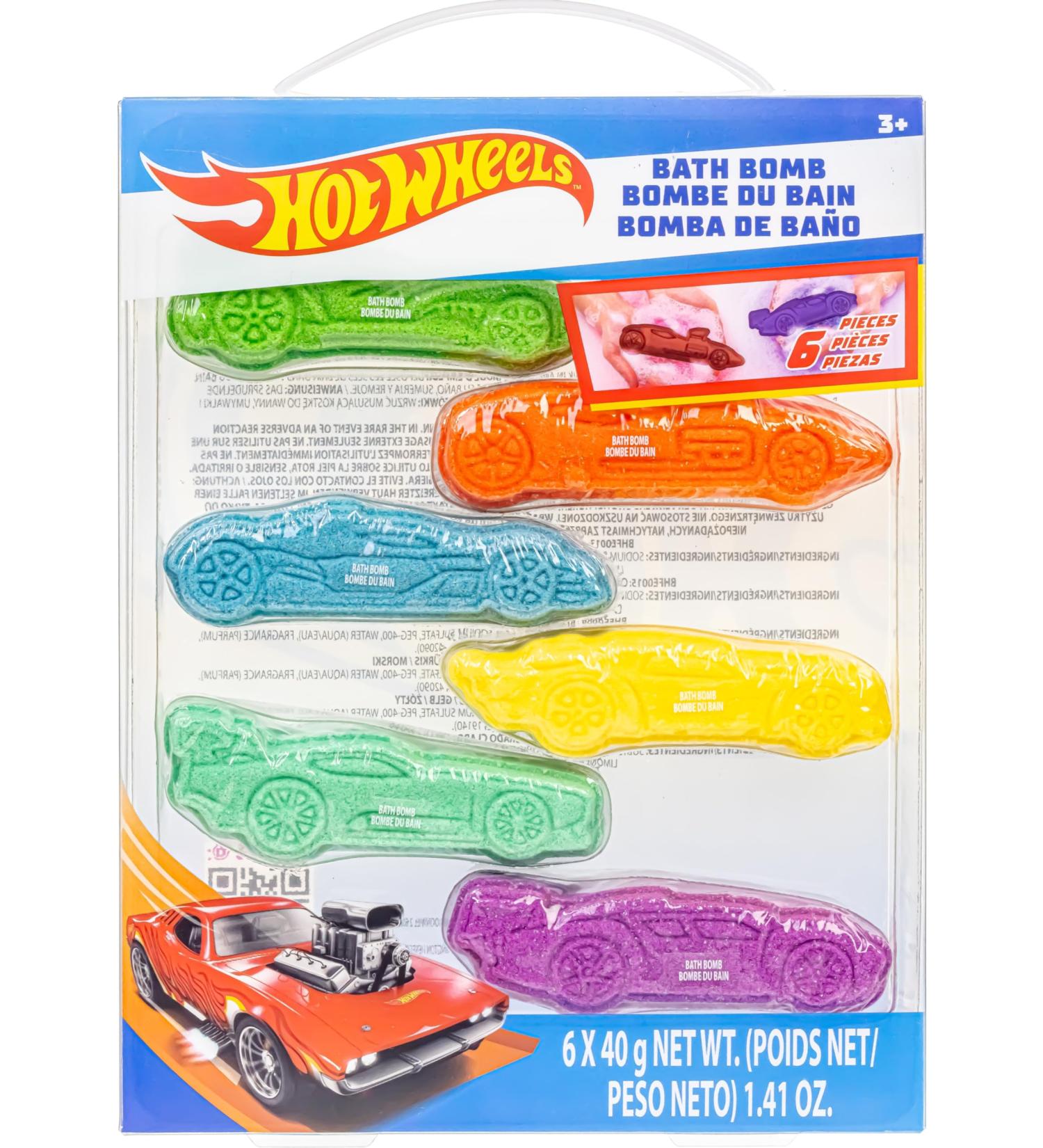 Hot Wheels Bath Bombs Set - 6 Bubble Gum Scented Kids Bath Toys | Fun & Colorful for Ages 3+ by Townley Girl - Buy Online on GoSupps.com