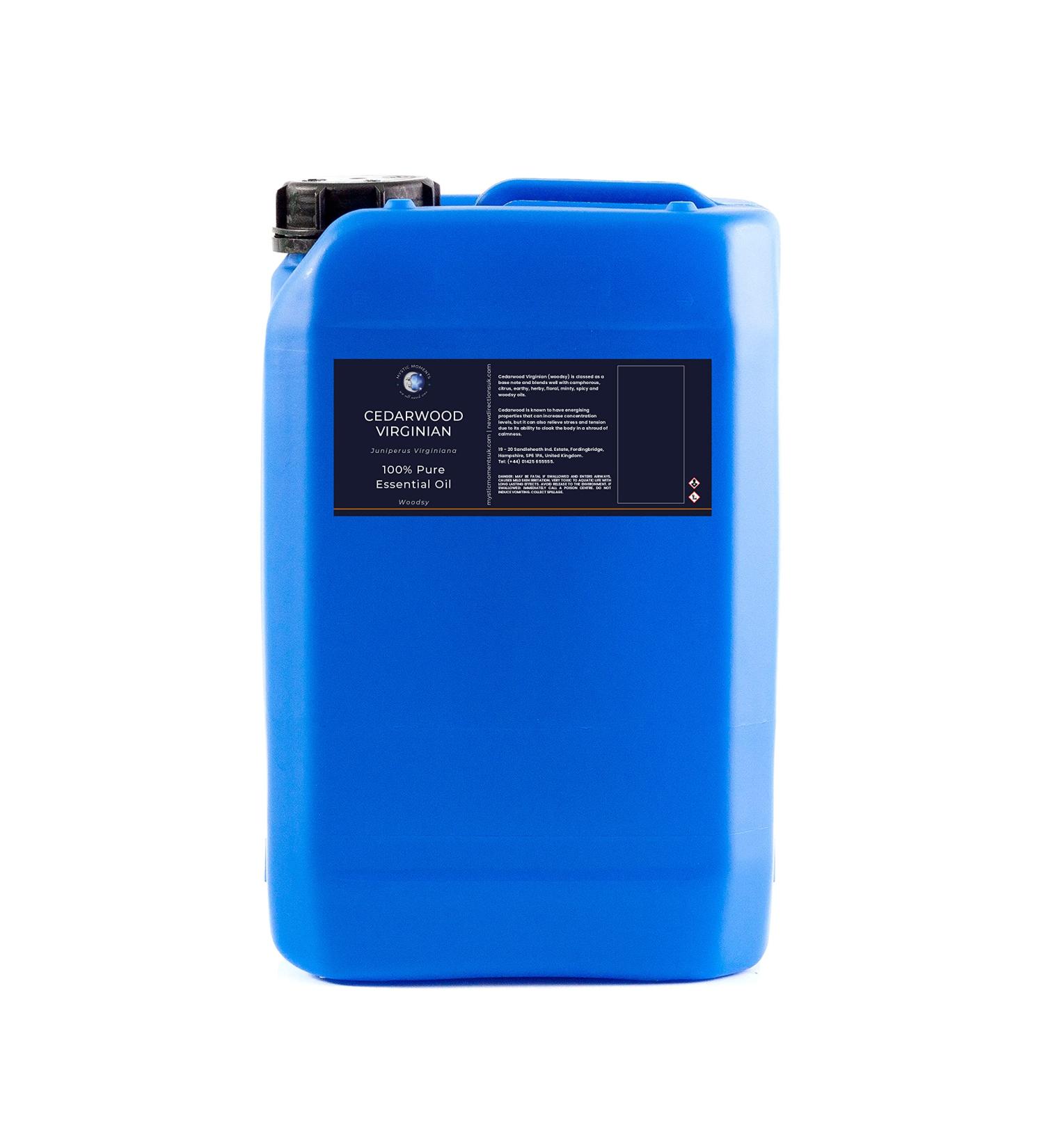 Buy Mystic Moments Cedarwood Virginian Essential Oil 5kg - Pure & Natural for Diffusers Aromatherapy & Vegan Massage Mixtures - GVO Free - Buy Online on GoSupps.com