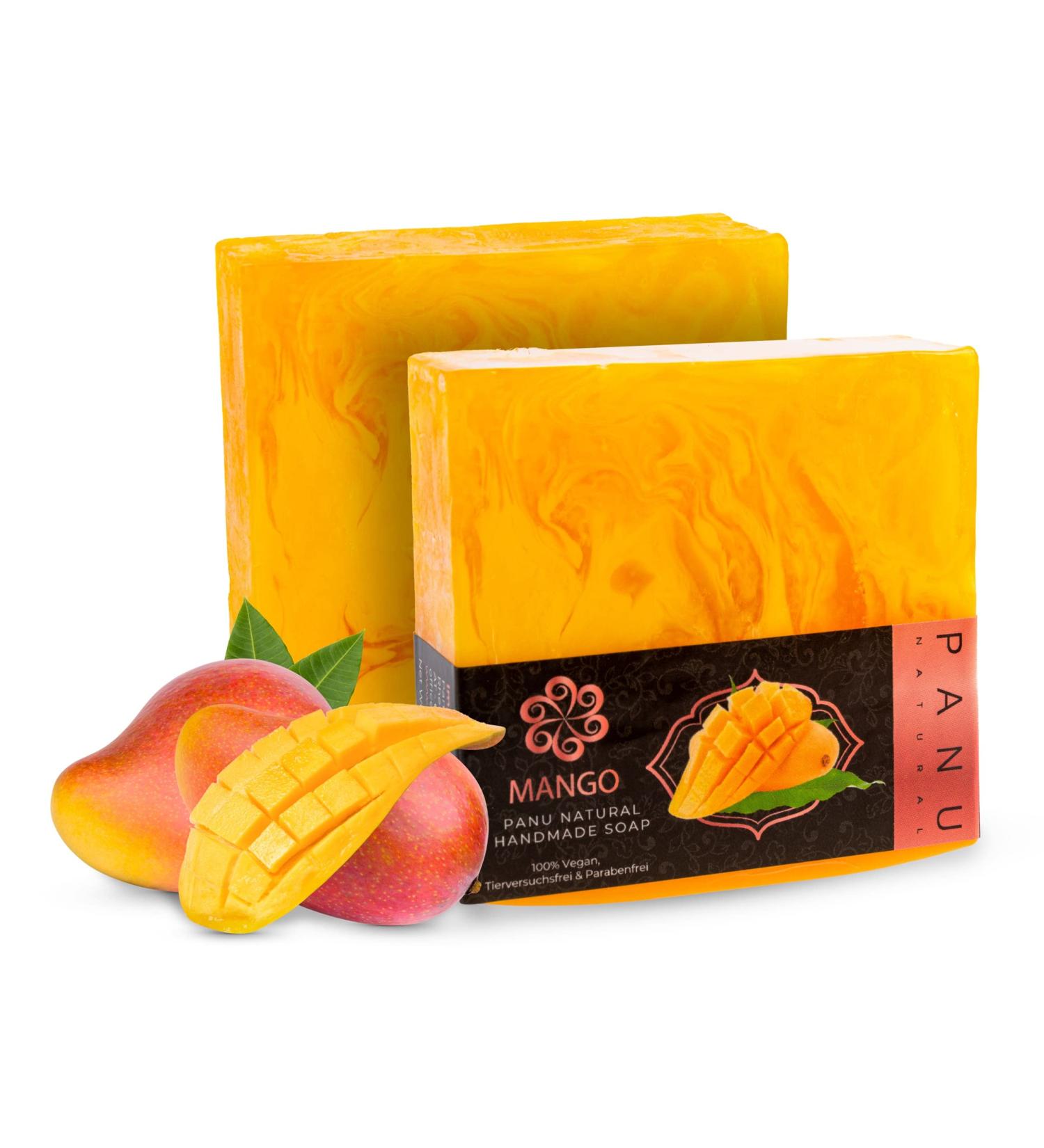 Panu Mango Soap - Vegan Natural Shower Bar | Solid Shampoo & Shower Gel for All Skin Types | Premium 110g - Buy Online on GoSupps.com