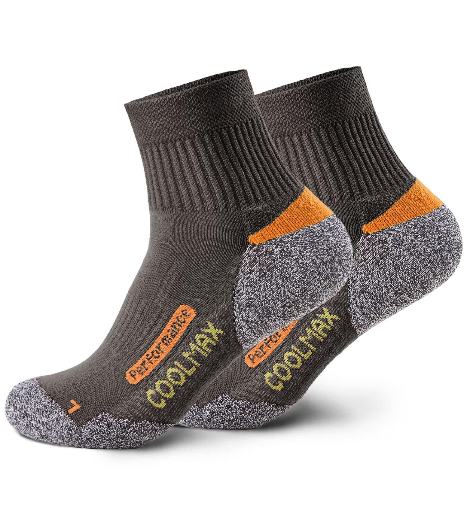 Piarini Coolmax Hiking Socks - Breathable Summer Short Trekking Socks for Men & Women | Anti-Bubbles | Sizes 35-38 & 47-50 | Taupe - Buy Online on GoSupps.com