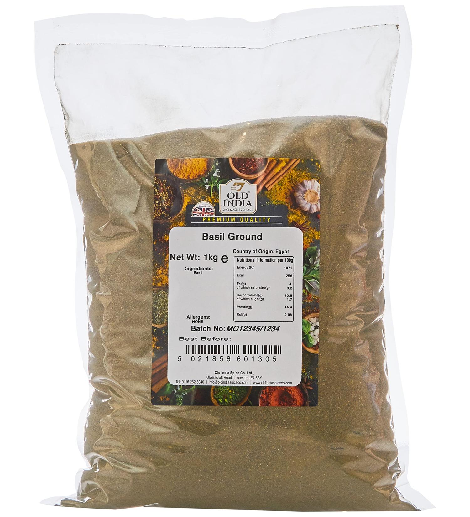 Old India Basil Ground 1kg - Premium Quality Basil Powder for Cooking - Buy Online on GoSupps.com