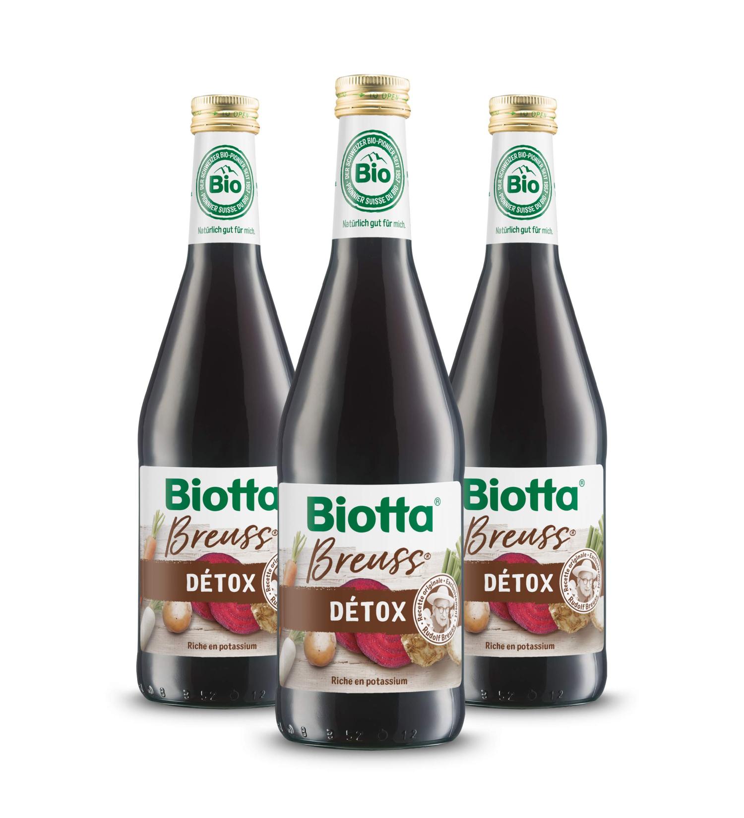BIOTTA - Breuss Original Detox Juice - Harmonious blend of precious 100% organic vegetable juice - Rich in potassium - 500 ml - Buy Online on GoSupps.com