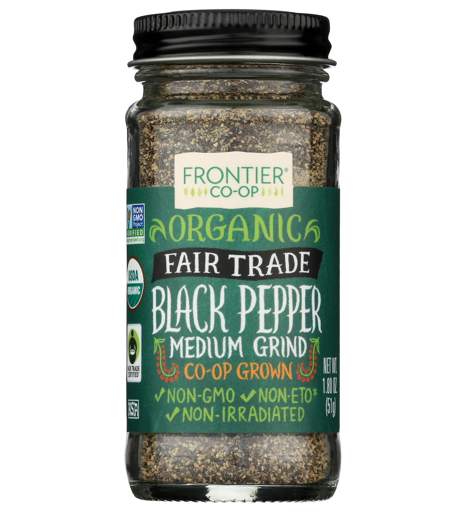 Frontier Natural Products Pepper Og Medium Black Ft 1.80-Ounce - Buy Online on GoSupps.com