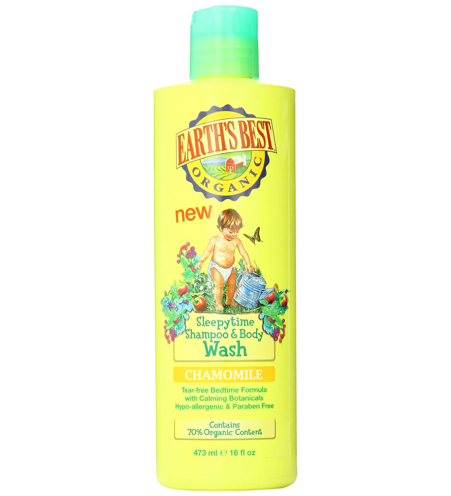 Earth's Best Sleepytime Shampoo & Body Wash - Chamomile 16 oz | Natural Baby Care for Soothing Bath Time - Buy Online on GoSupps.com