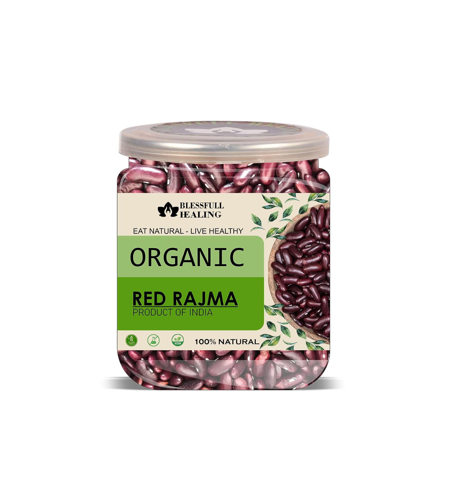 Blessfull Healing Organice RED RAJMA 2 lb (907 Gram) - Buy Online on GoSupps.com