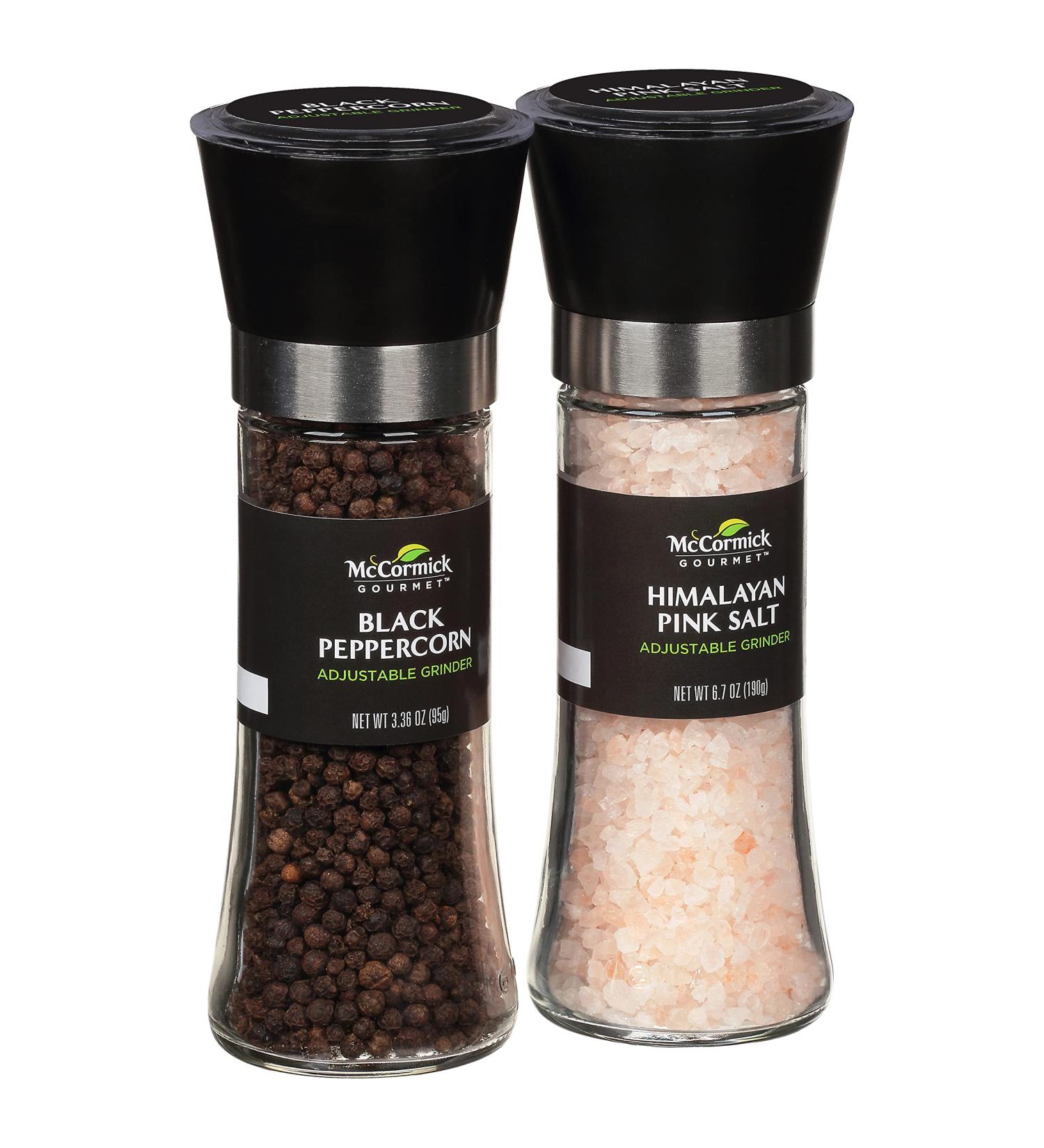 Mccormick Gourmet Himalayan Pink Salt & Black Peppercorn Grinder Set - 10.06 oz - Buy Online on GoSupps.com