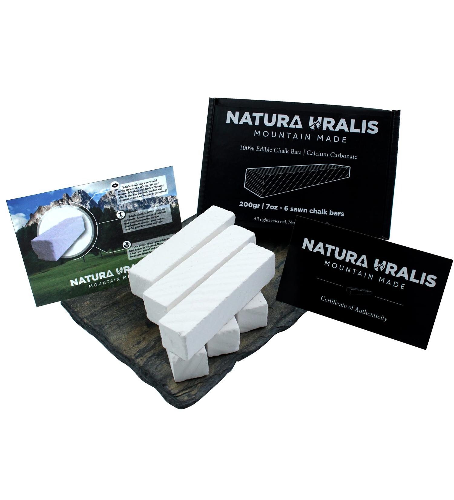 Natura Uralis Belgorod Premium Sawn Saw Menu - White Edible Chalk | Healthy Vegan Snack Great Calcium Source - Buy Online on GoSupps.com