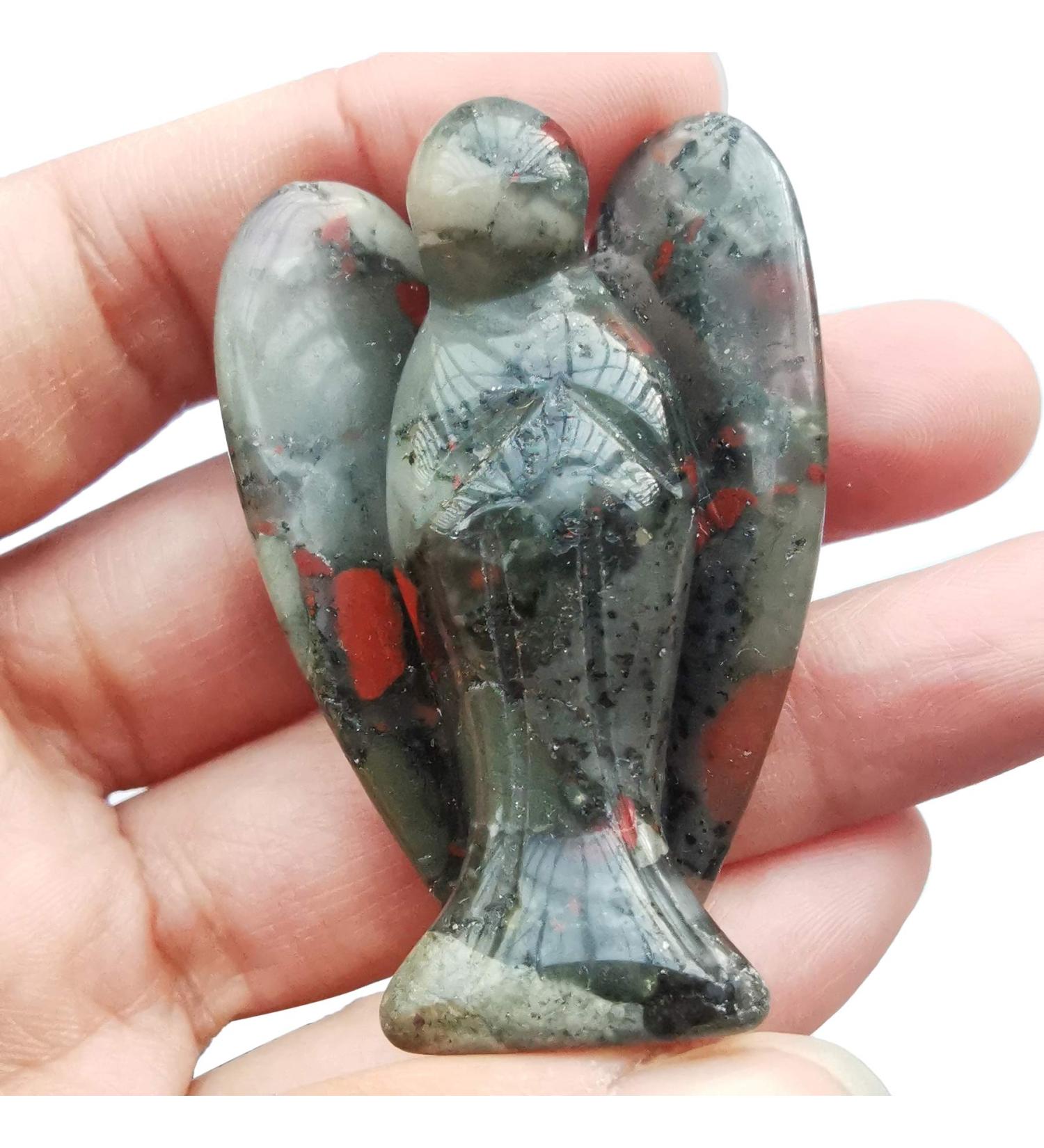 Lovionus89 Africa Blutstein W chter Angel Statue - Hand Carved 50mm Healing Crystal Decoration - Buy Online on GoSupps.com