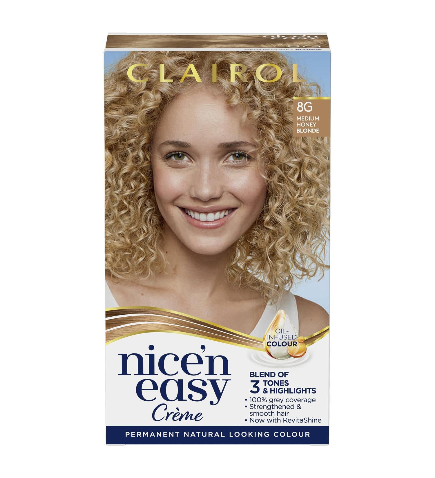 Clairol Nice'n Easy Cr me Oil Infused Hair Dye 8G Medium Honey Blonde - Buy Online on GoSupps.com
