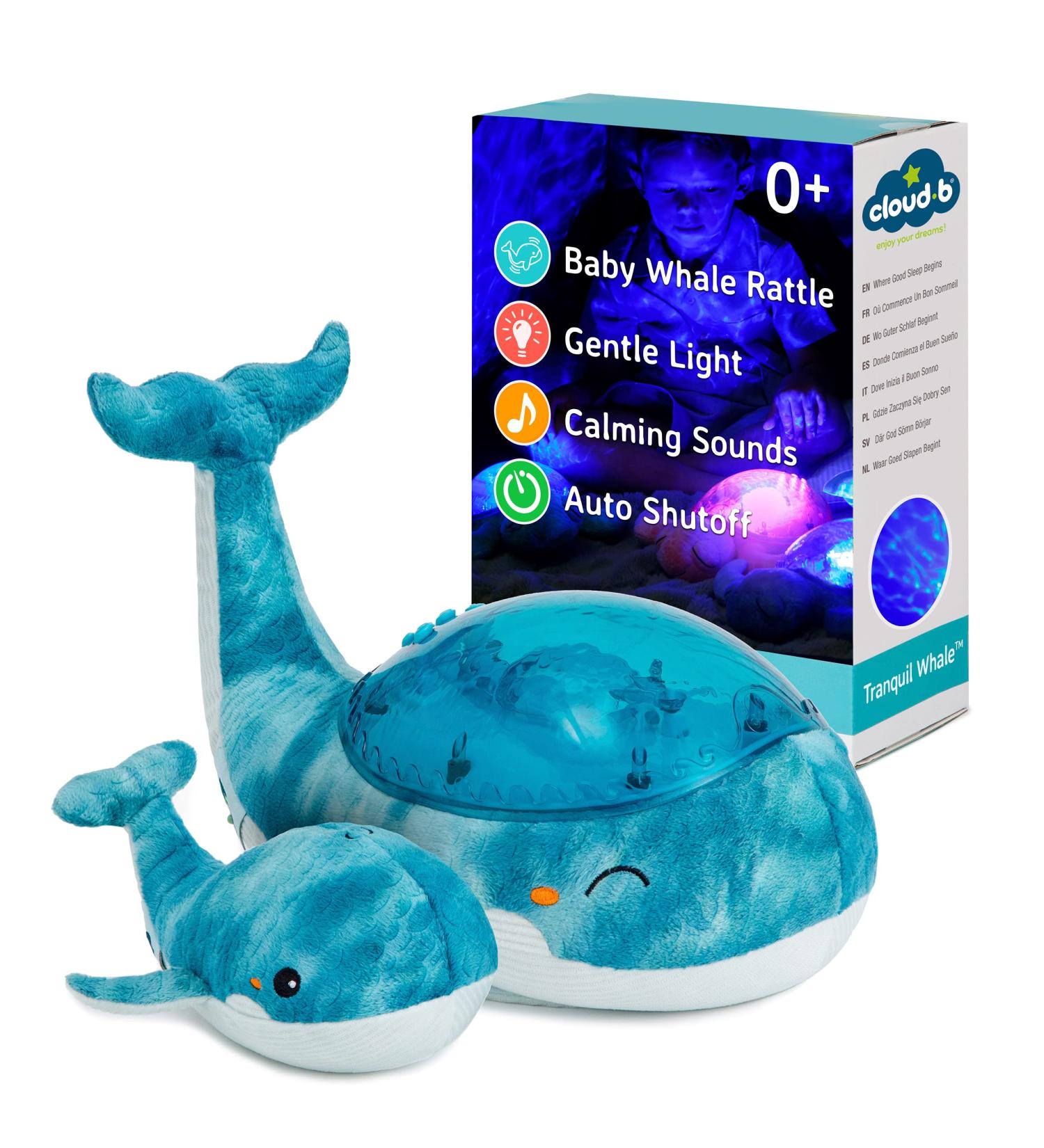 Cloud b Ocean Projector Nightlight with White Noise | Tranquil Whale Family - Blue Aqua - Buy Online on GoSupps.com