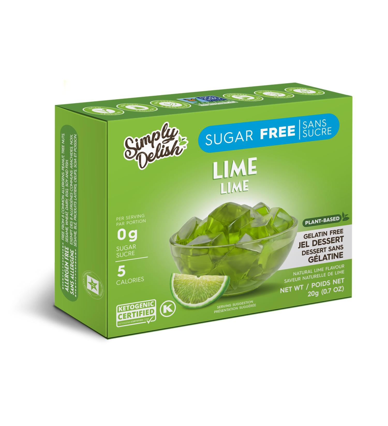 SIMPLY DELISH Lime Jel Dessert 6 x 20g - Buy Online on GoSupps.com