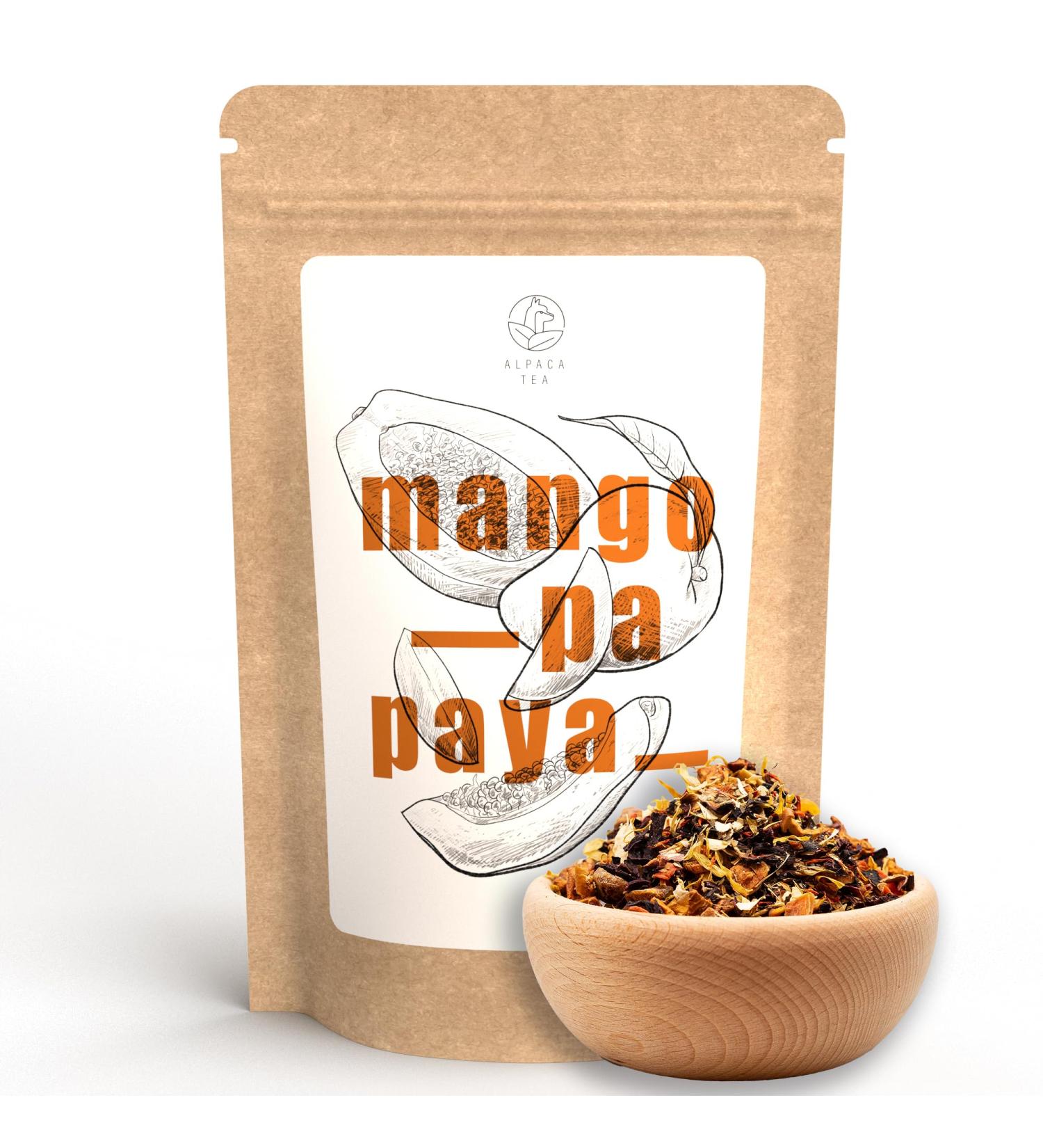 Alpaca Tea | Mango | Fruit tea blend | loose | resealable (100g Mango Papaya) Mango Papaya 100g