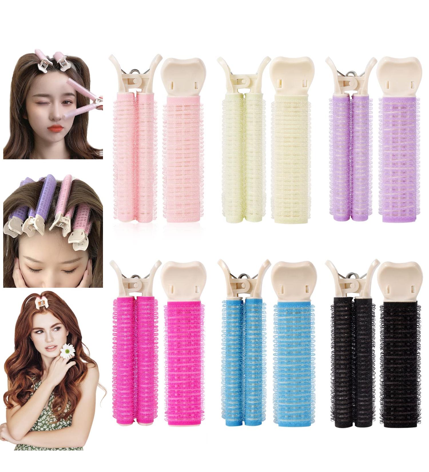12PCS Volumizing Hair Clips for Styling - Velcro Rollers for Volume & Curly Hair - Color-1 - Buy Online on GoSupps.com