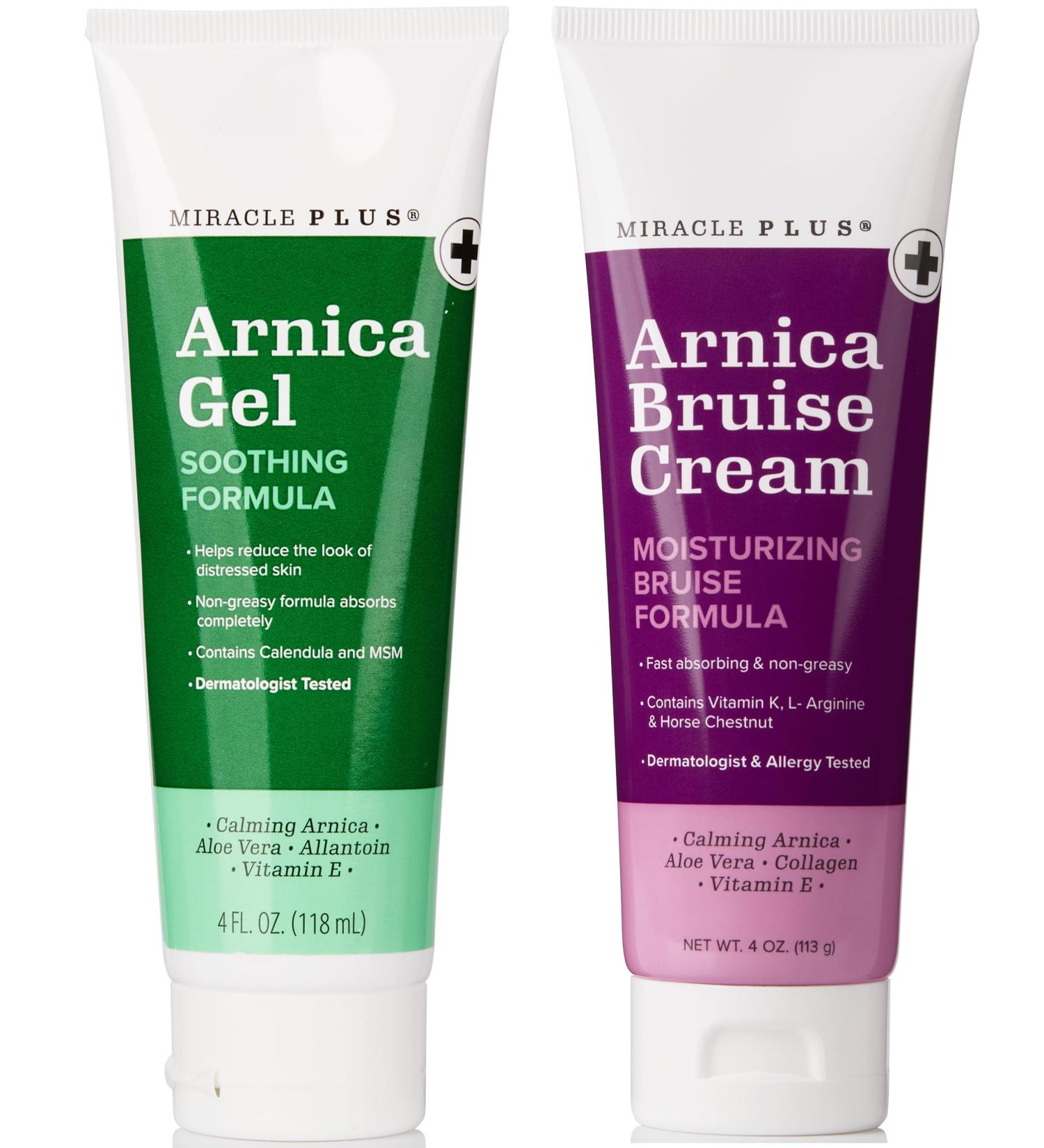 Miracle Plus Arnica Bruise Body Gel + Arnica Bruise Relief Cream Bundle - Buy Online on GoSupps.com